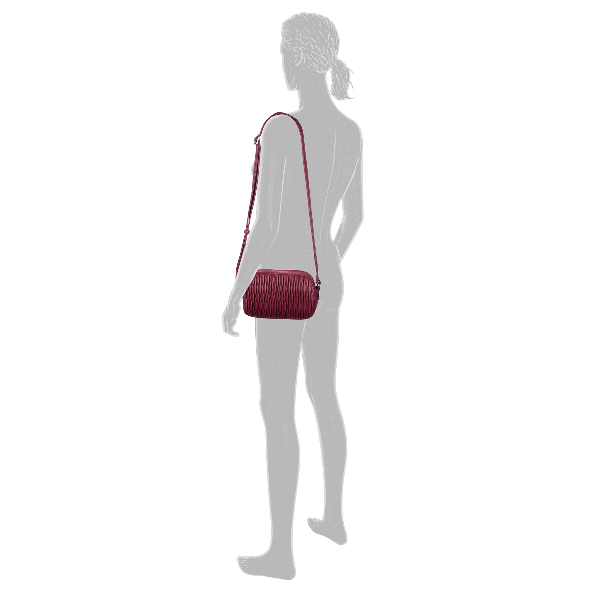Gabor Handtasche »Dyana«, aus weichem Material aufwendig in Wellenoptik gesmokt