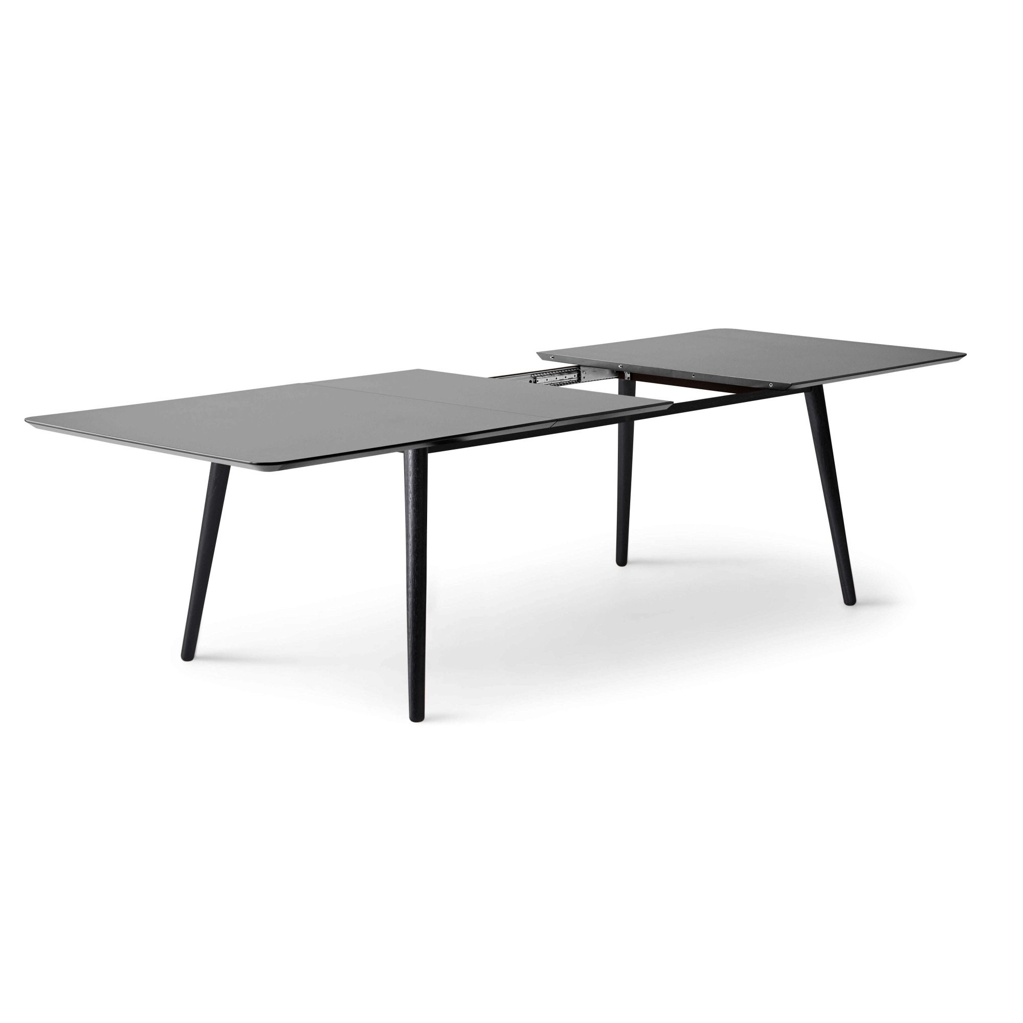 Hammel Furniture Esstisch »Meza Designtisch mit Auszugsfunktion und 2 Einlegeplatten«, abgerundete Tischplatte MDF, Massivholzgestell, in zwei Breite