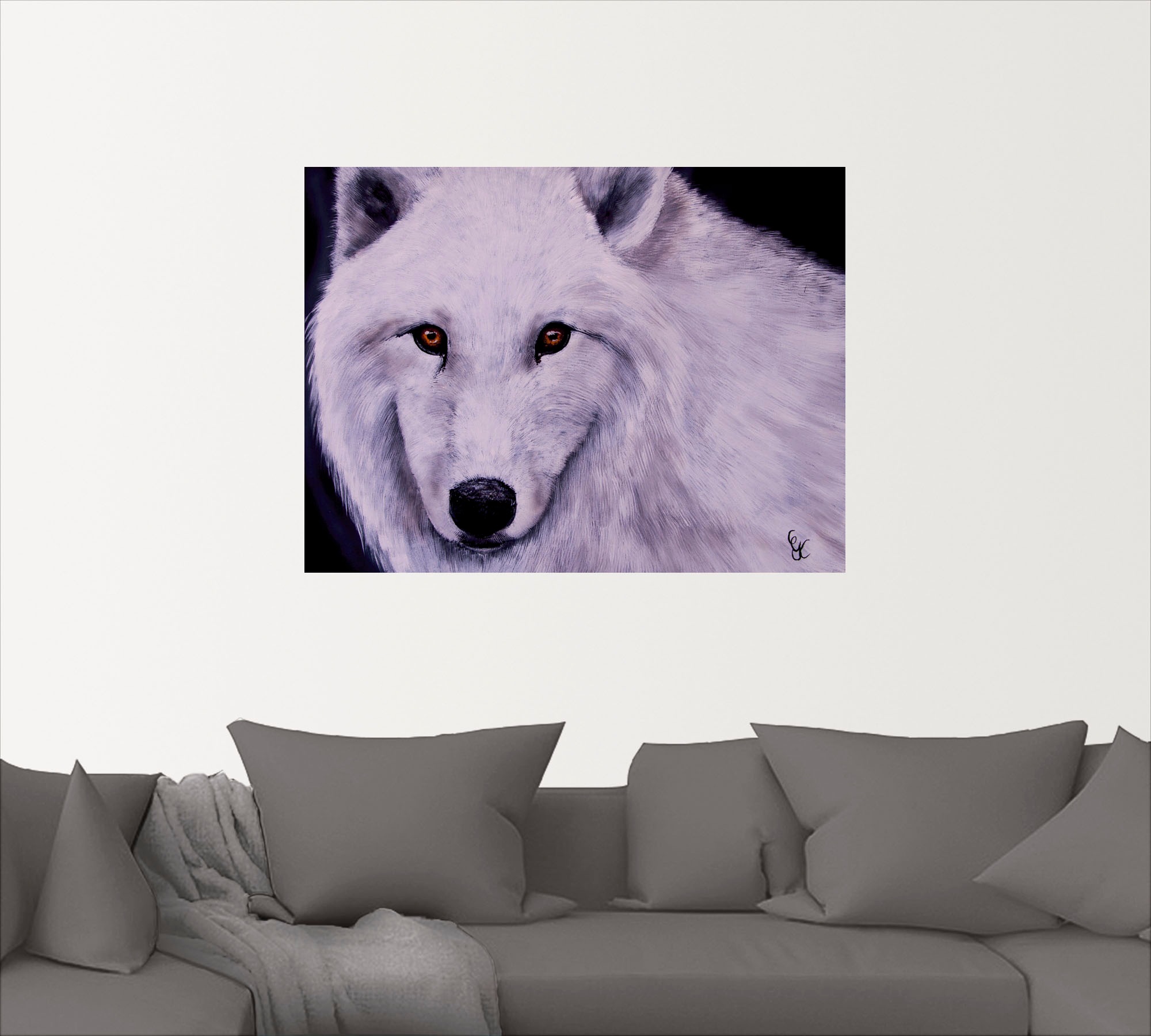 Artland Wandfolie »Weißer Wolf«, Wildtiere, (1 St.), selbstklebend