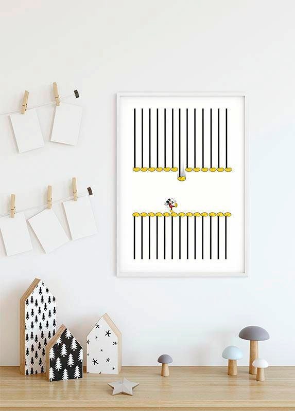 Komar Bild »Mickey Mouse Footlines«, Disney, (1 St.), Wandbild zur Dekoration im Kinderzimmer - ohne Rahmen