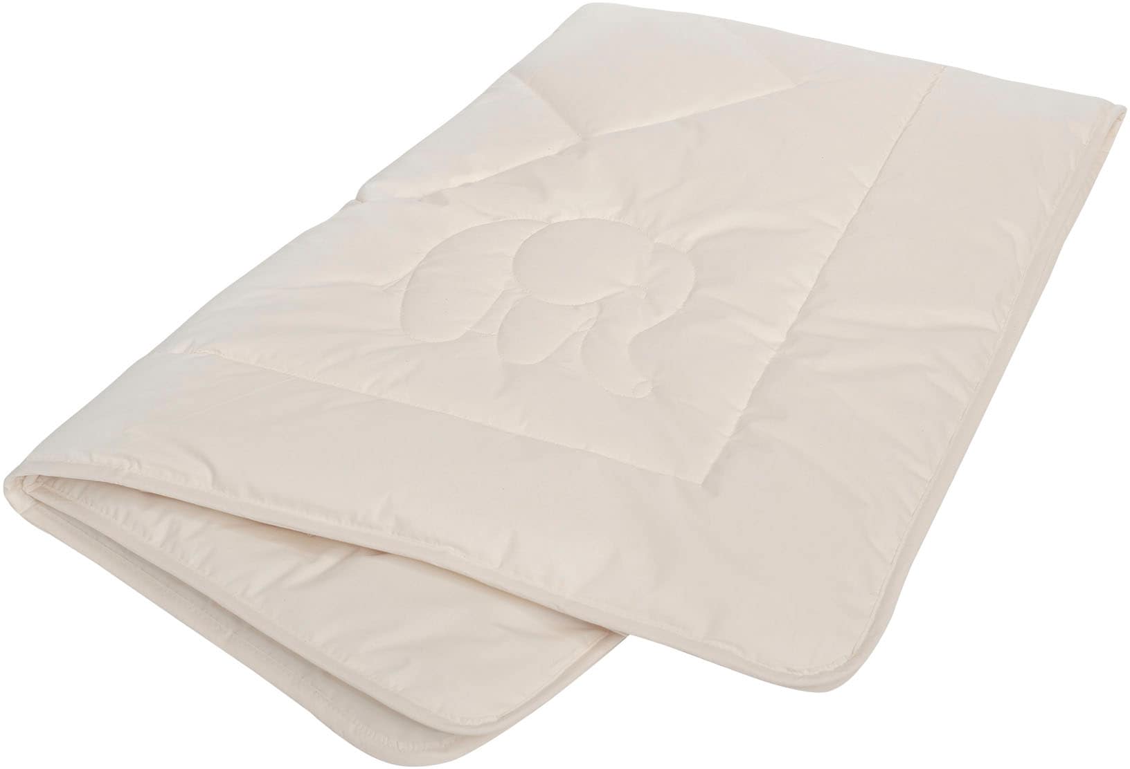 Hefel Kinderbettdecke + Kopfkissen »Bio-Timber, 100x135 cm aus Naturfasern, Made in Austria«, (Spar-Set), Bettdecke & Kissen mit Organic-Cotton Satin-Bezug