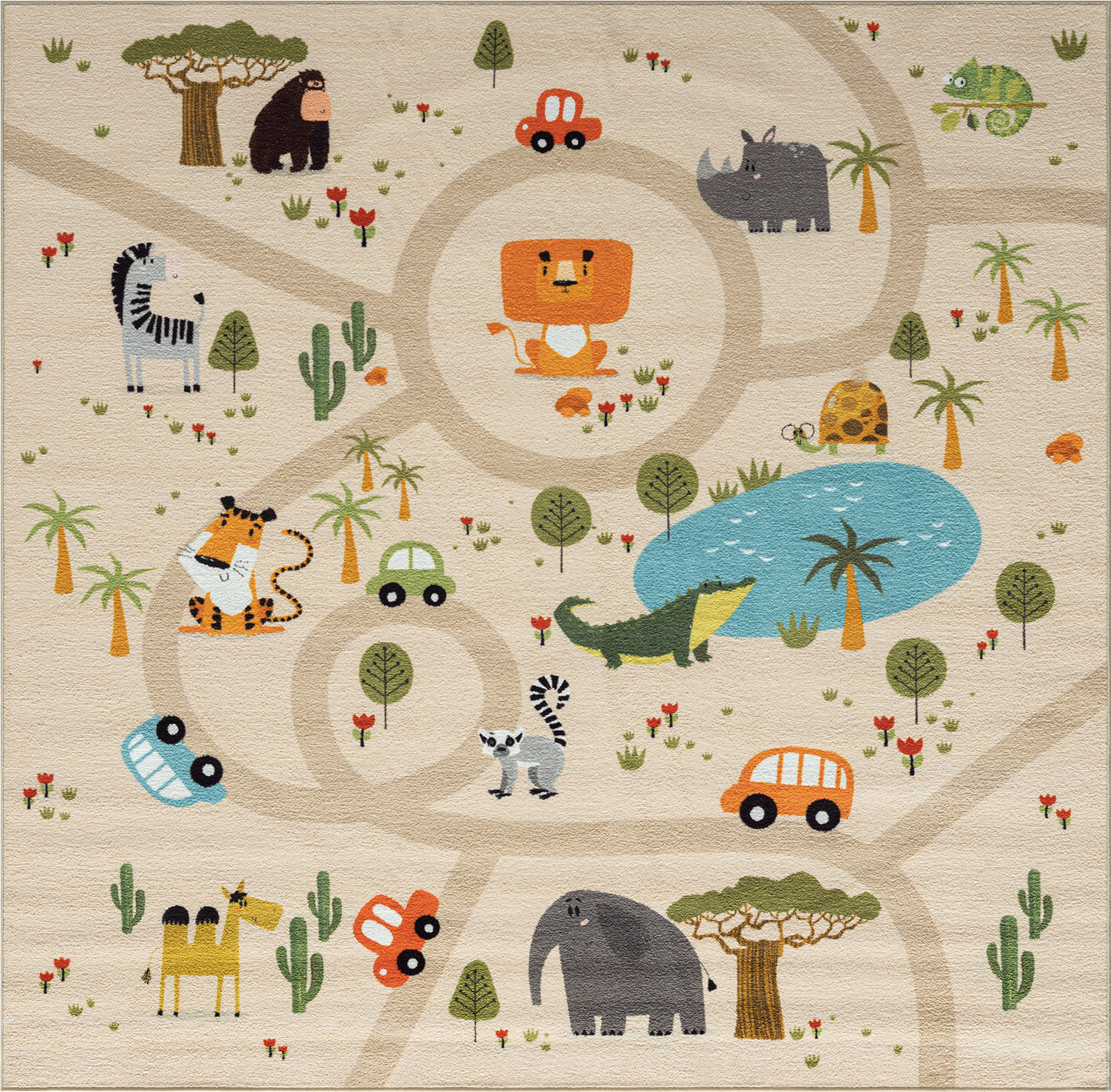 the carpet Teppich »Happy Life«, quadratisch, 4 mm Höhe, Life Kinderzimmer günstig online kaufen