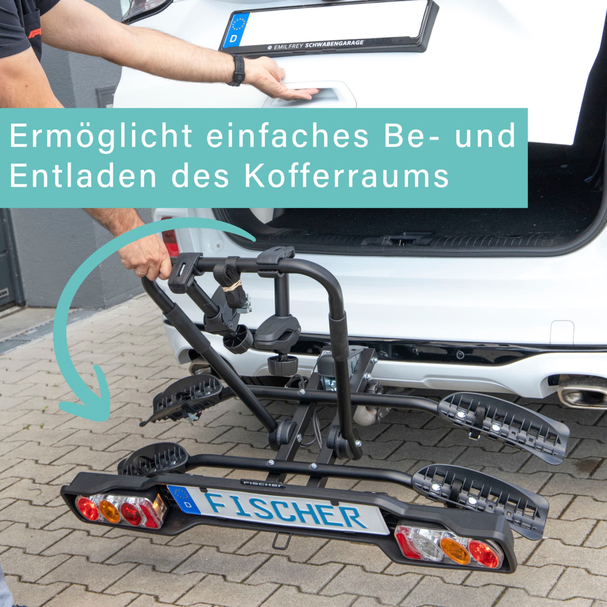 FISCHER Fahrrad Kupplungsfahrradträger »Kupplungs-Fahrradträger SmartLine black«