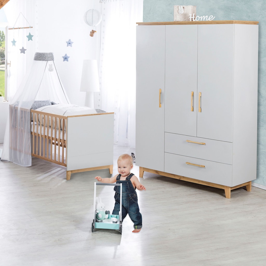 roba® Babyzimmer-Komplettset »Caro«, (Set, 3 St., Kinderbett, Schrank, Wickelkommode), breit; mit Kinderbett, Schrank und Wickelkommode