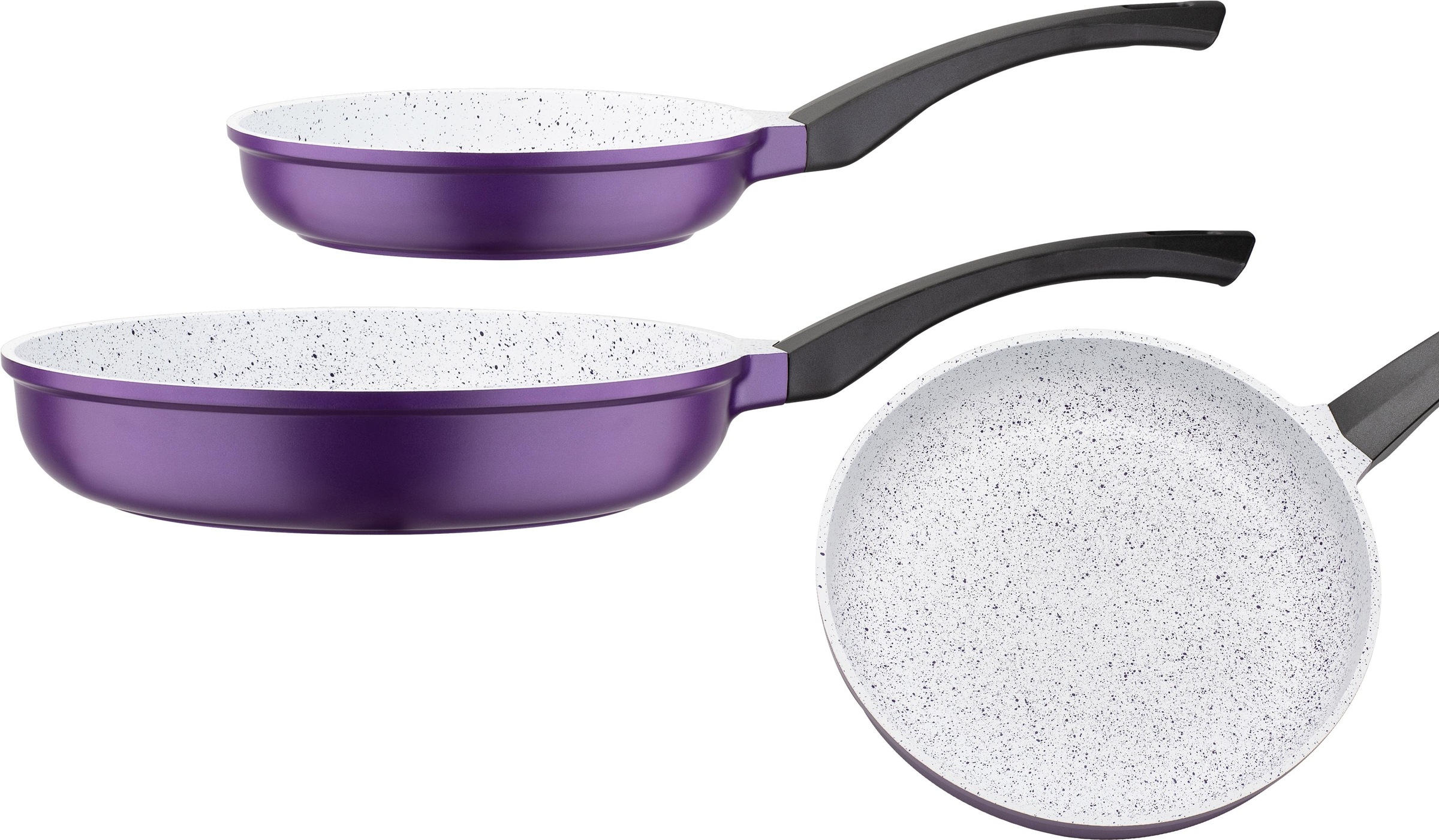 GSW Pfannen-Set »Violet Rose« Aluminiumguss Set, 1x Bratpfanne Ø 20 cm - 1, günstig online kaufen