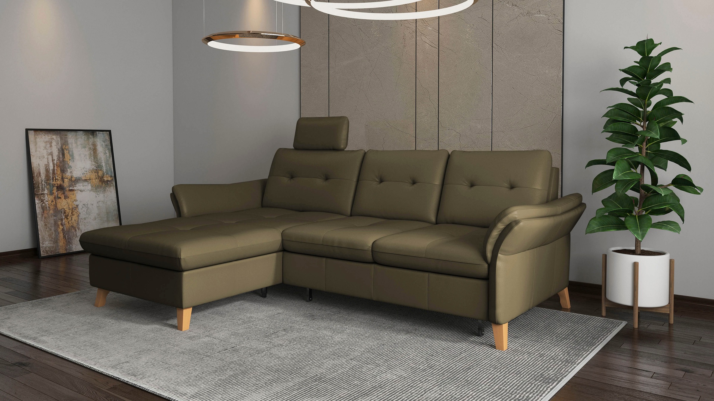 sit&more Ecksofa »Göteborg« Sitztiefenverstellung und Federkern, wahlweise günstig online kaufen