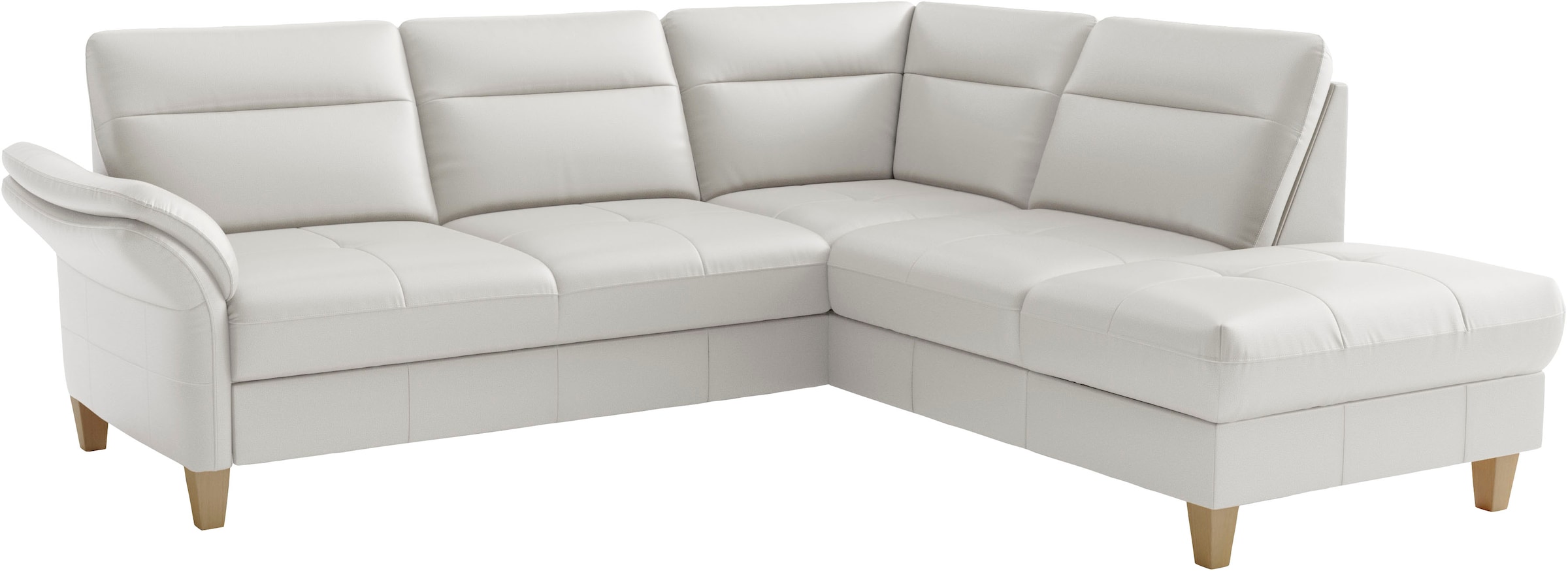 sit&more Ecksofa »Pamela L-Form, Leder, B: 218 cm« optional Armteilverstellung, Bettfunktion & Bettkasten