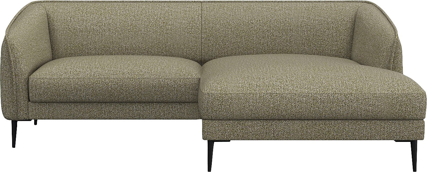 FLEXLUX Ecksofa "Belle Designsofa, bequem durch Kaltschaum im Sitz, L-Form" günstig online kaufen