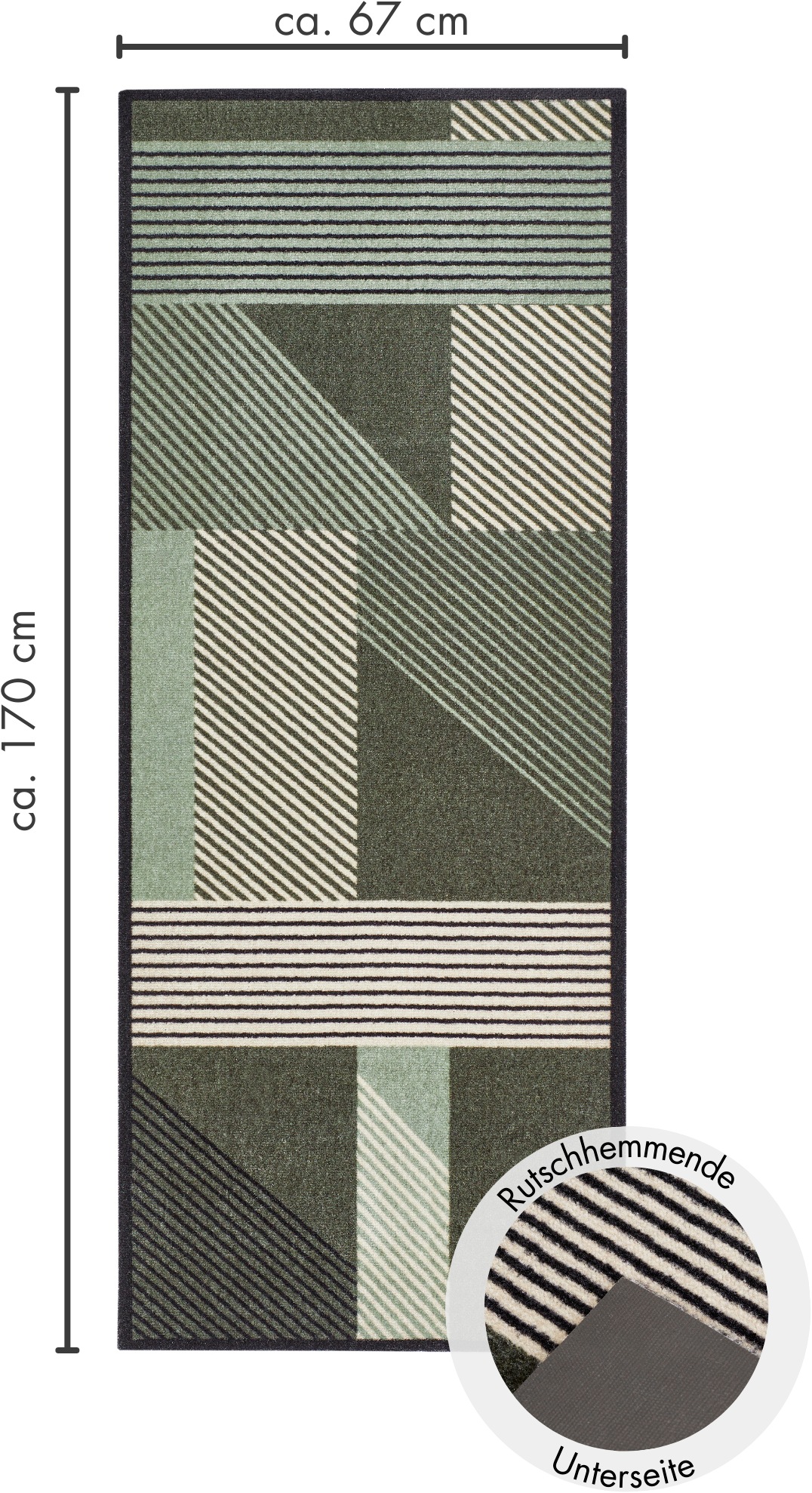 Barbara Becker Fußmatte »Sense, Made in Belgium«, rechteckig, 7 mm Höhe, Schmutzfangmatte, modernes Design, waschbar, auch als Läufer