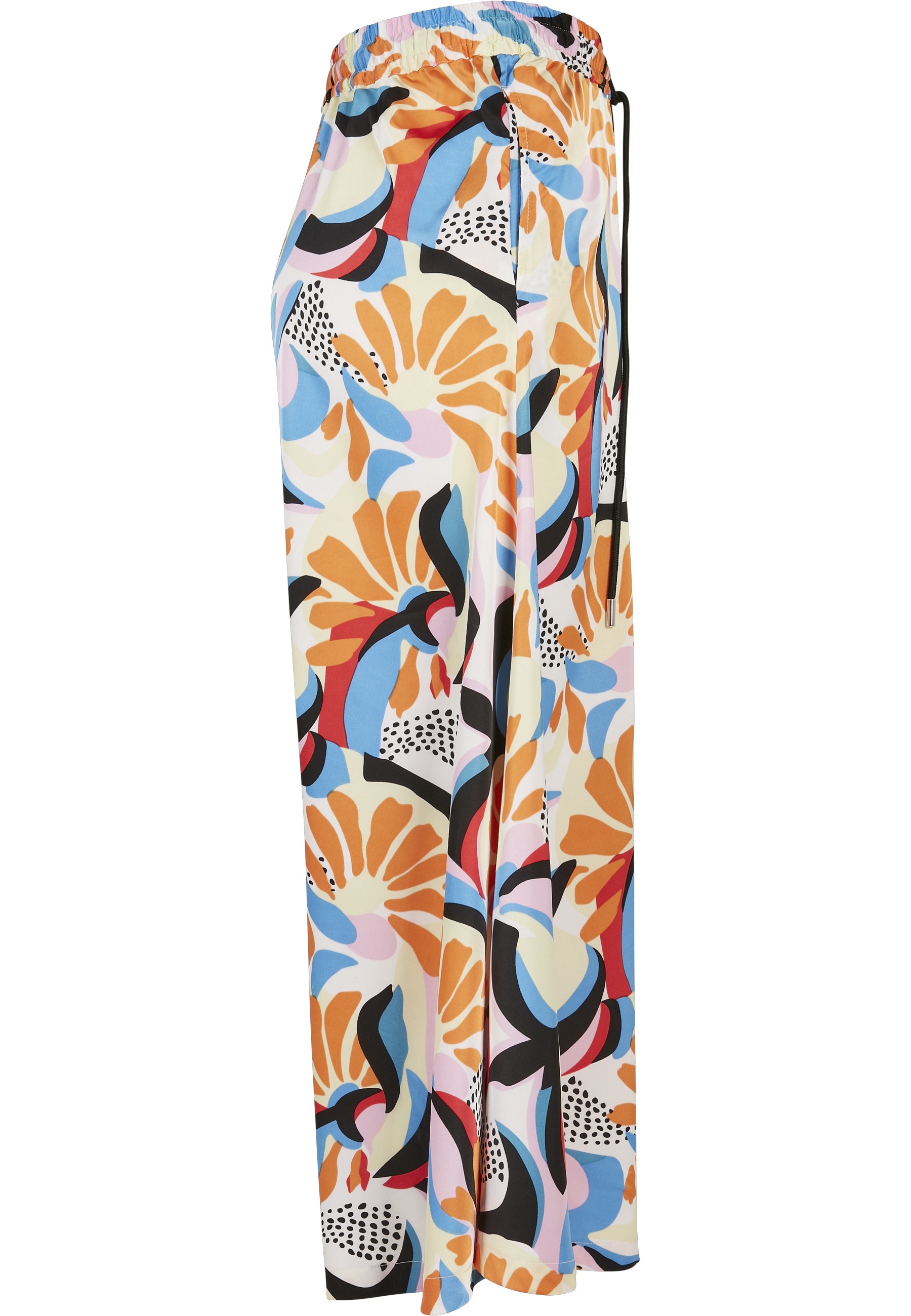 URBAN CLASSICS Jerseyrock »Urban Classics Damen Ladies AOP Satin Midi Skirt« 1 Stk.