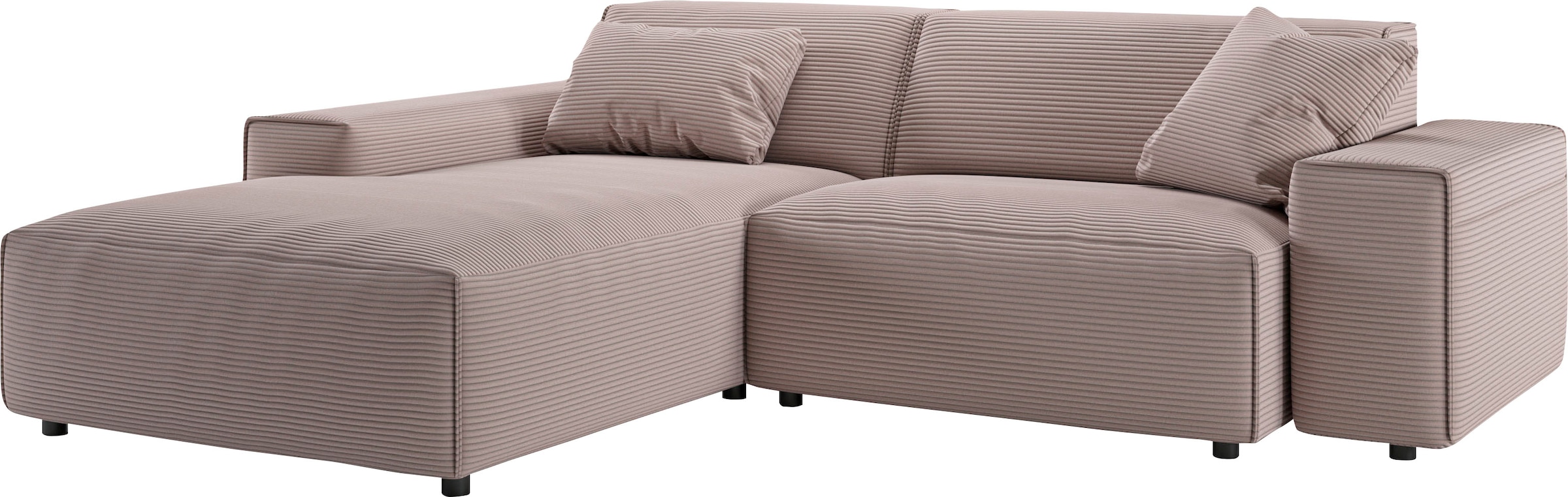 andas Ecksofa »Glimminge L-Form auch in Breitcord, Feincord + Easy care-Bezug,«, Breite 234, Zierkissen