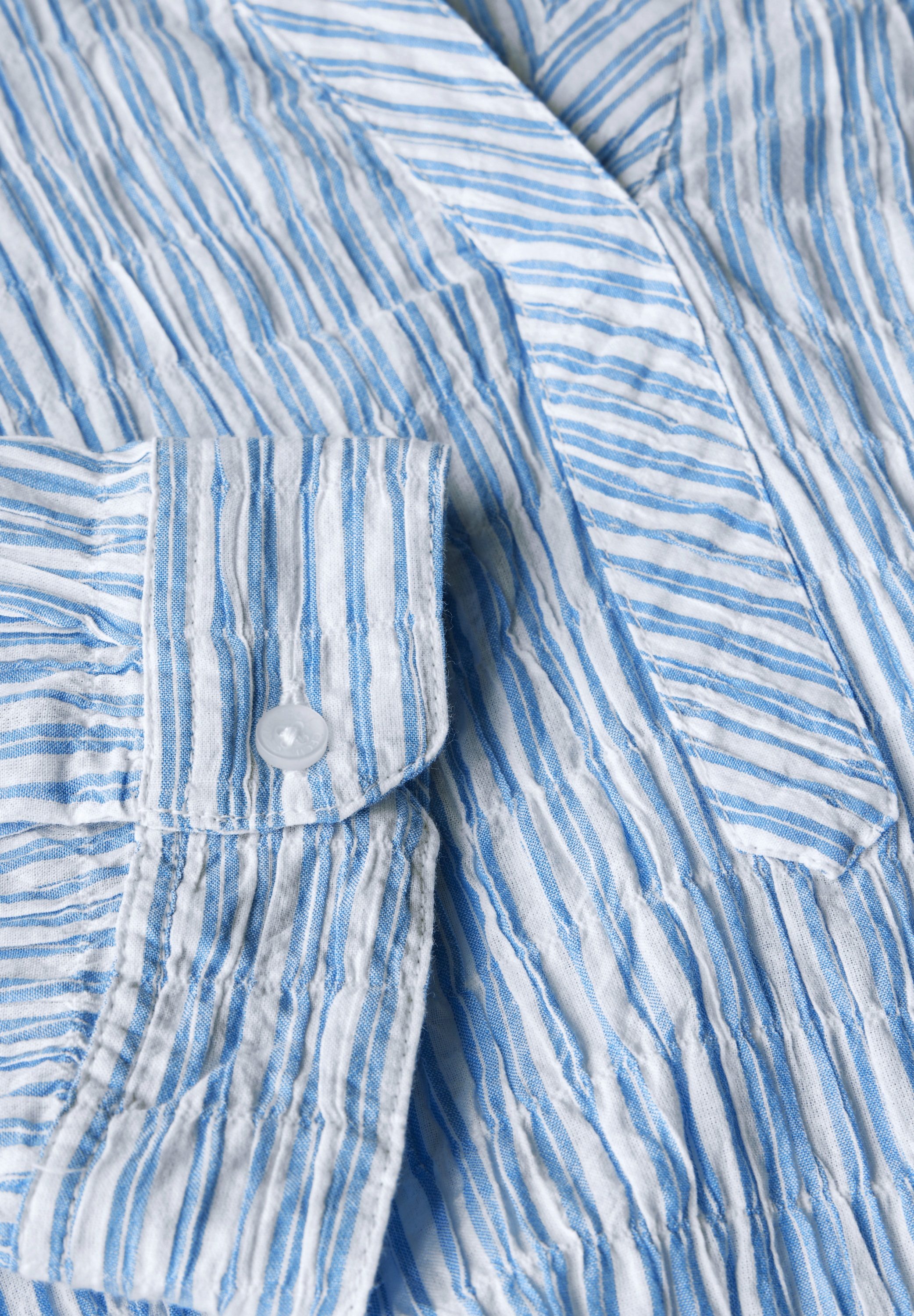 Cecil Klassische Bluse, mit Streifen Seersucker Muster