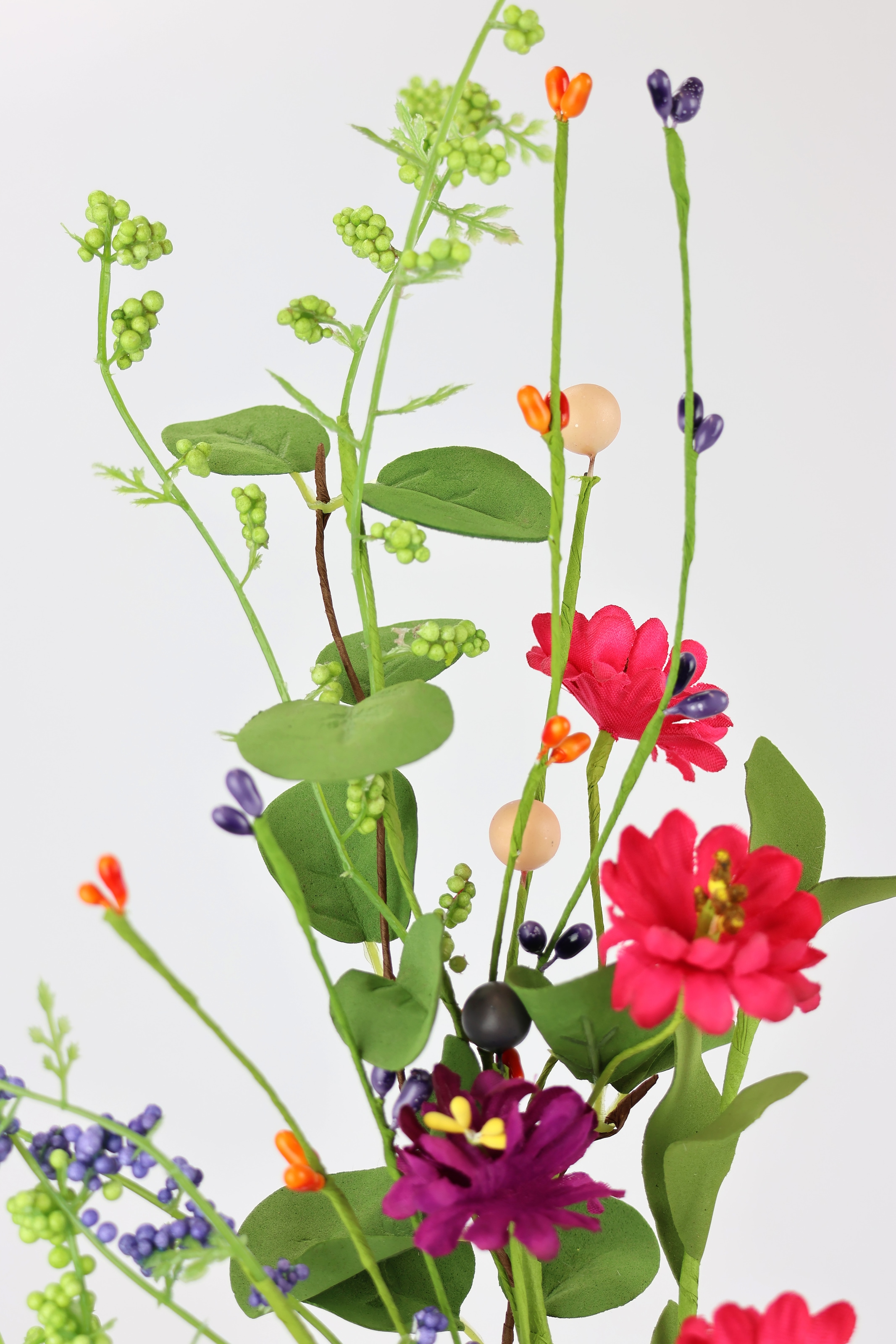 I.GE.A. Kunstzweig »Künstlicher Blütenzweig«, 2erSet Kunstblume Margerite Gänseblümchen Zweig Dekozweig Einzelblume