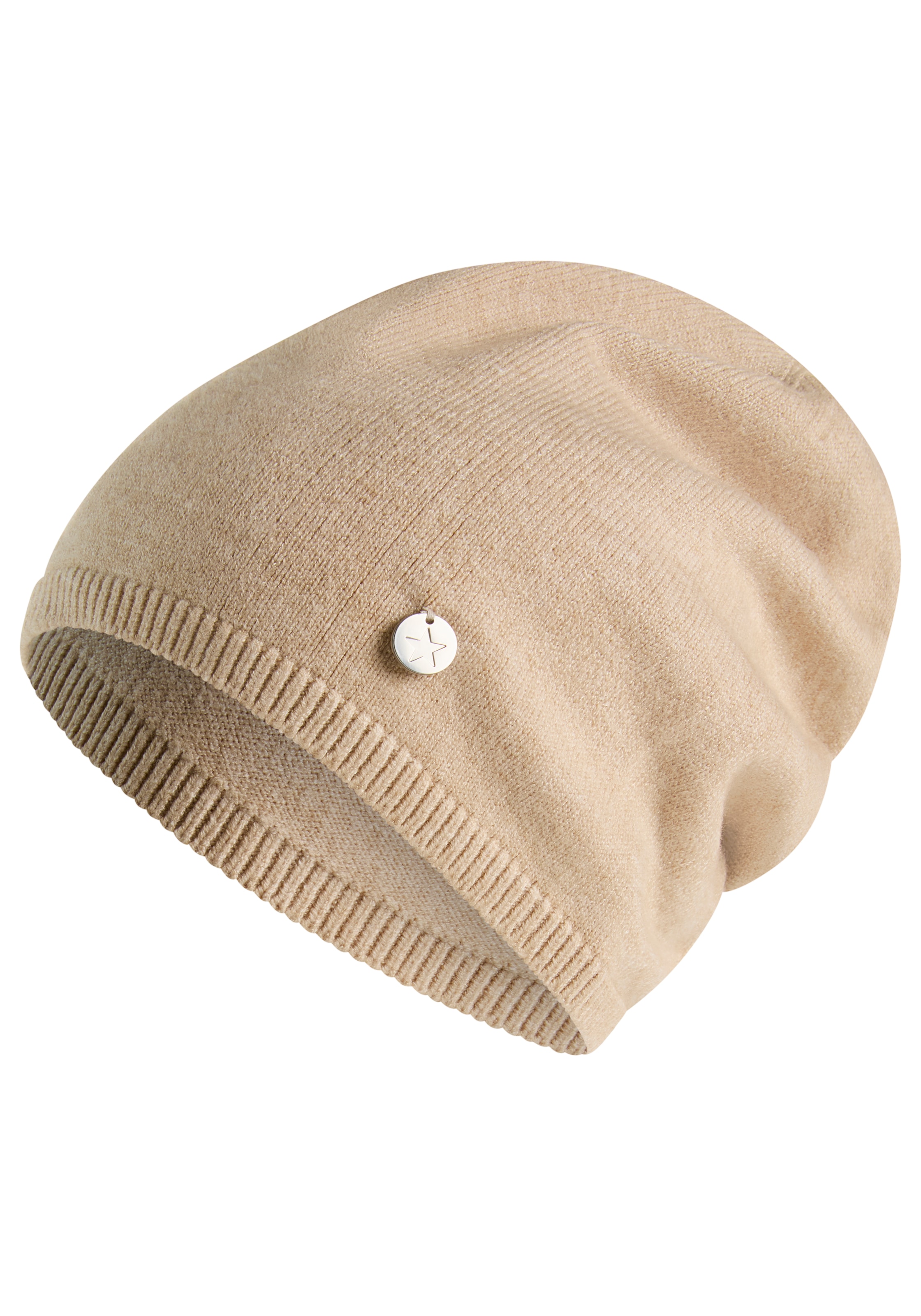 Laura Scott Beanie mit modischen Rippenabschlüssen - NEW