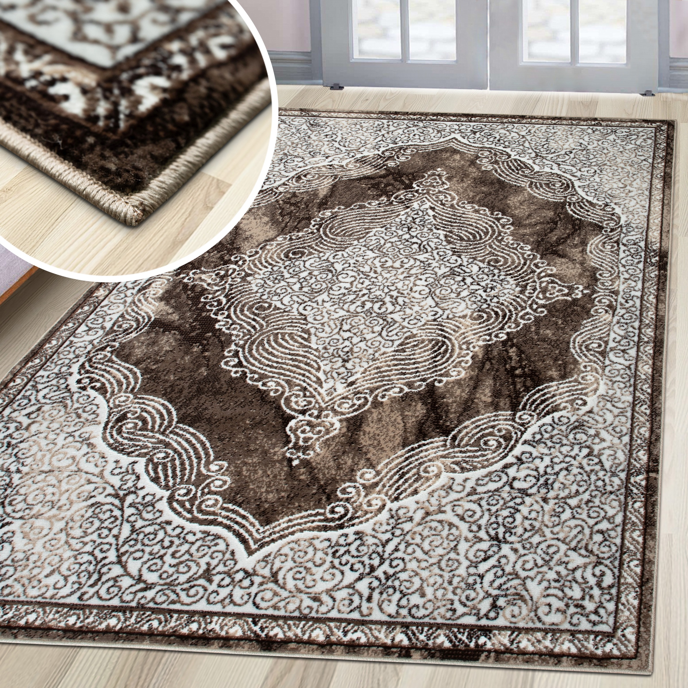 my home Teppich »Harvii«, rechteckig, 8 mm Höhe, Orient-Design, Fußbodenhei günstig online kaufen