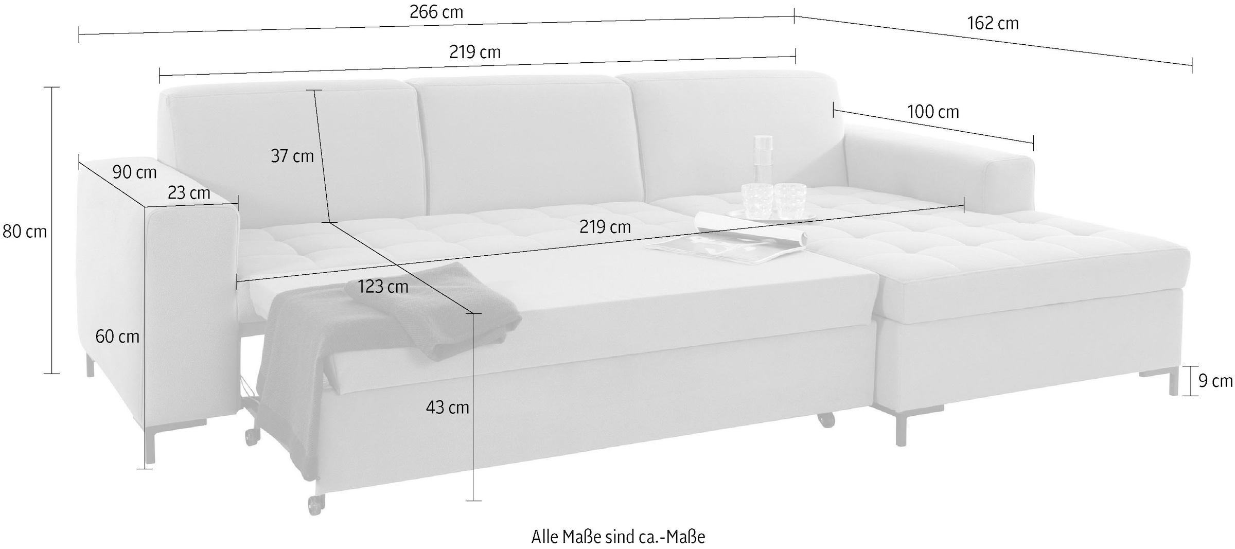 OTTO products Ecksofa »Grazzo, zeitlos und elegant, mit moderner Sitzheftung, L-Form«, hochwertige Stoffe aus recyceltem Material, Steppung im Sitzbereich