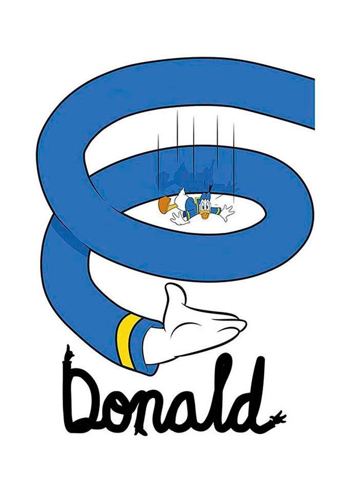 Komar Bild "Donald Duck Spiral", Disney, (1 St.), Wandbild zur Dekoration i günstig online kaufen