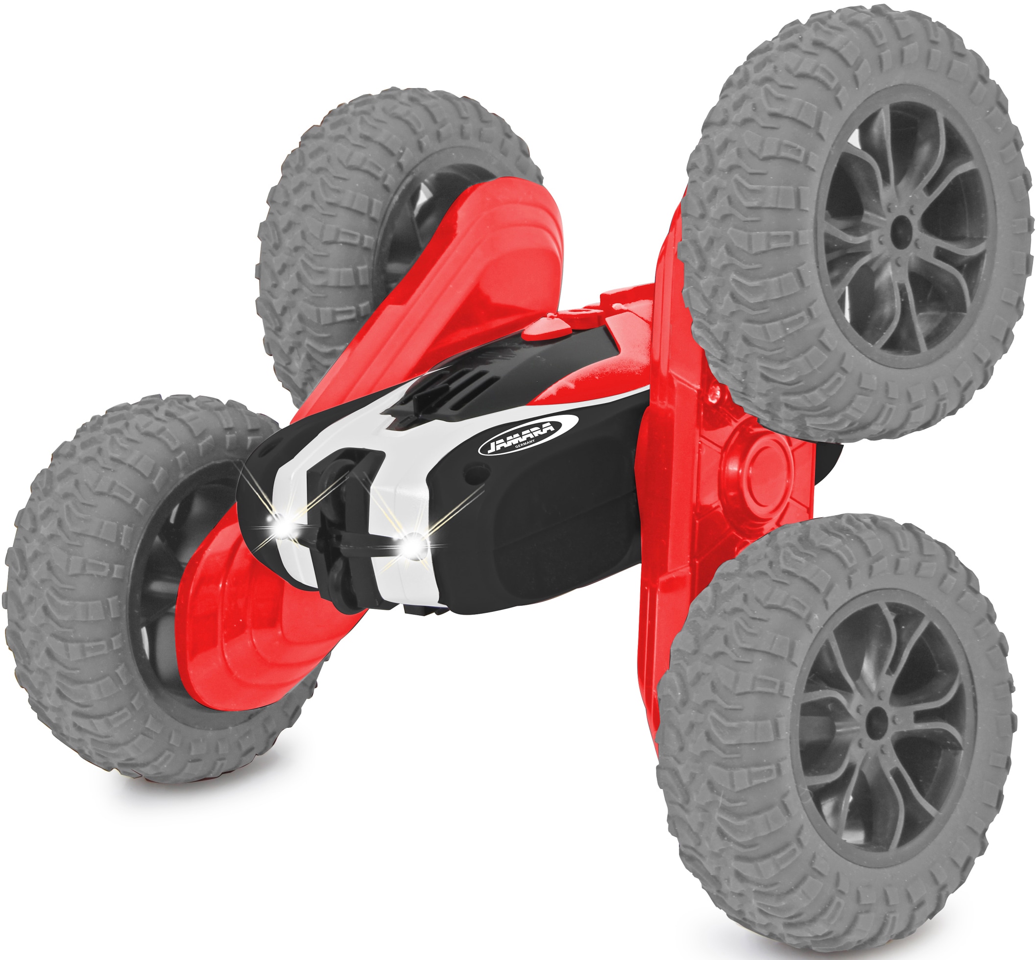 Jamara RC-Auto »SpinX Stuntcar 2,4GHz, rot-schwarz«, mit zuschaltbarem LED-Licht