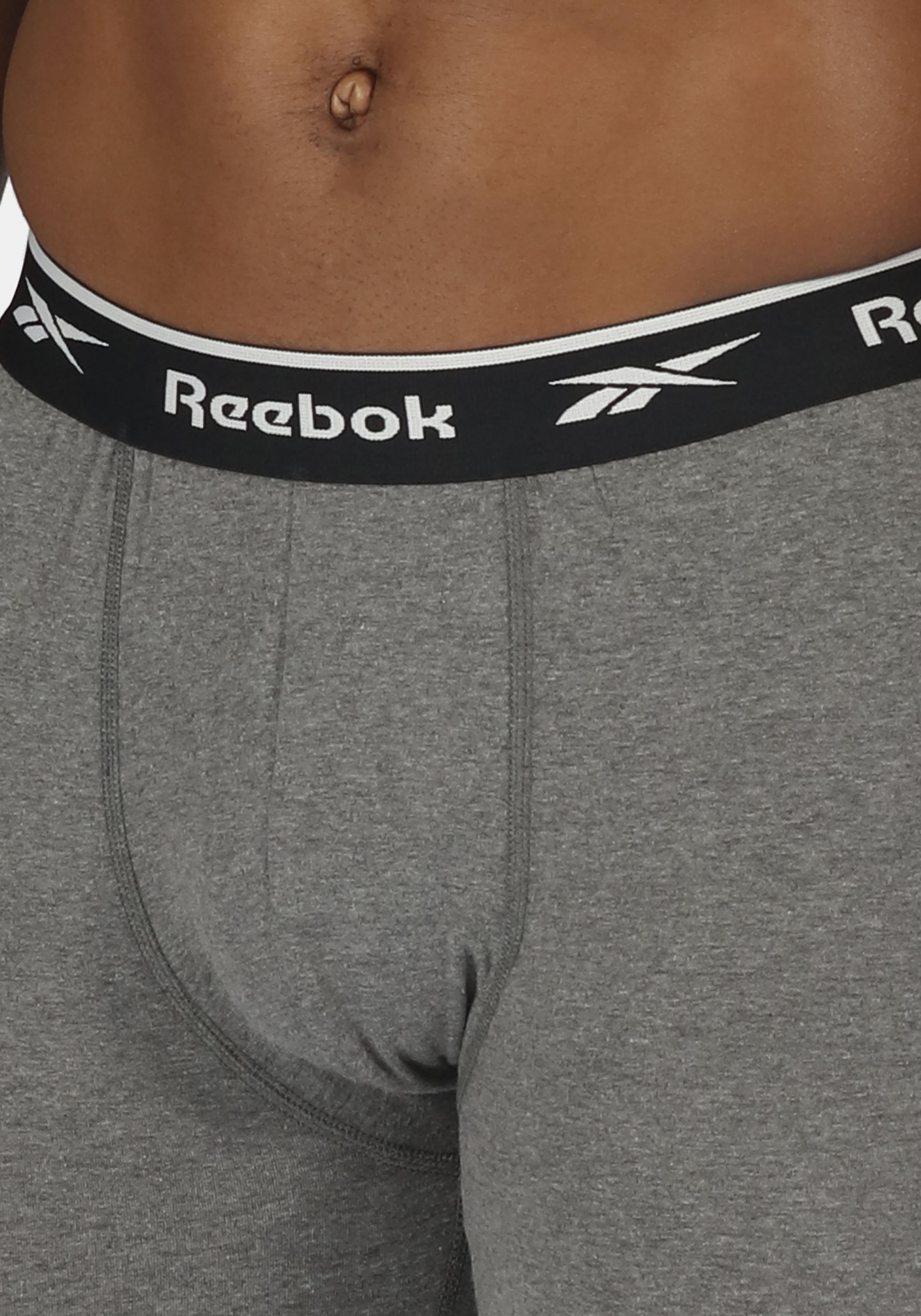 Reebok Lange Unterhose »JOHNY« basic, lang, atmungsaktiv, mit Logo, breiter Bund, Baumwollmix