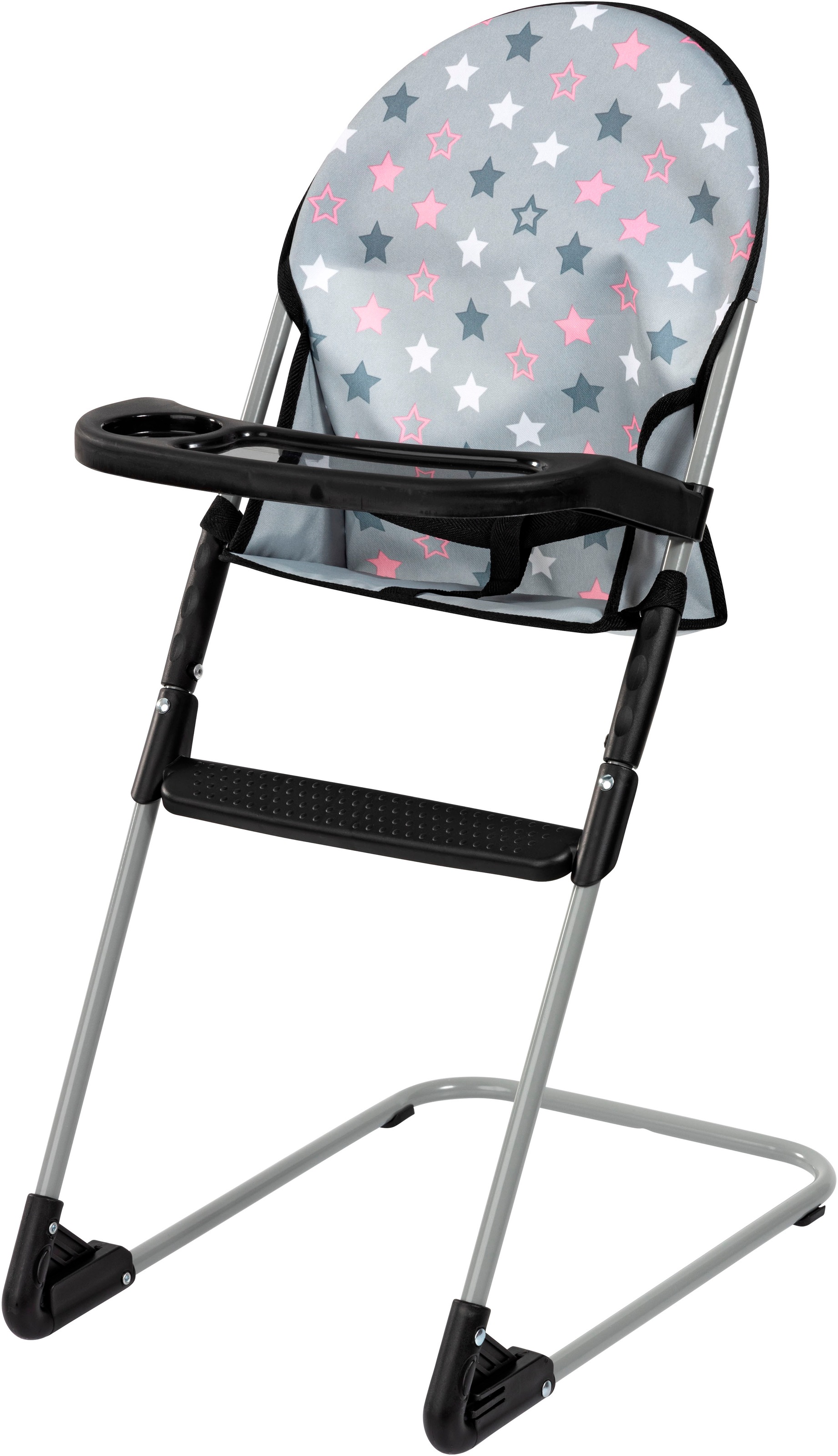 Bayer Puppenwagen »Cosy Set, grau«, mit Puppenhochstuhl und Wickeltasche