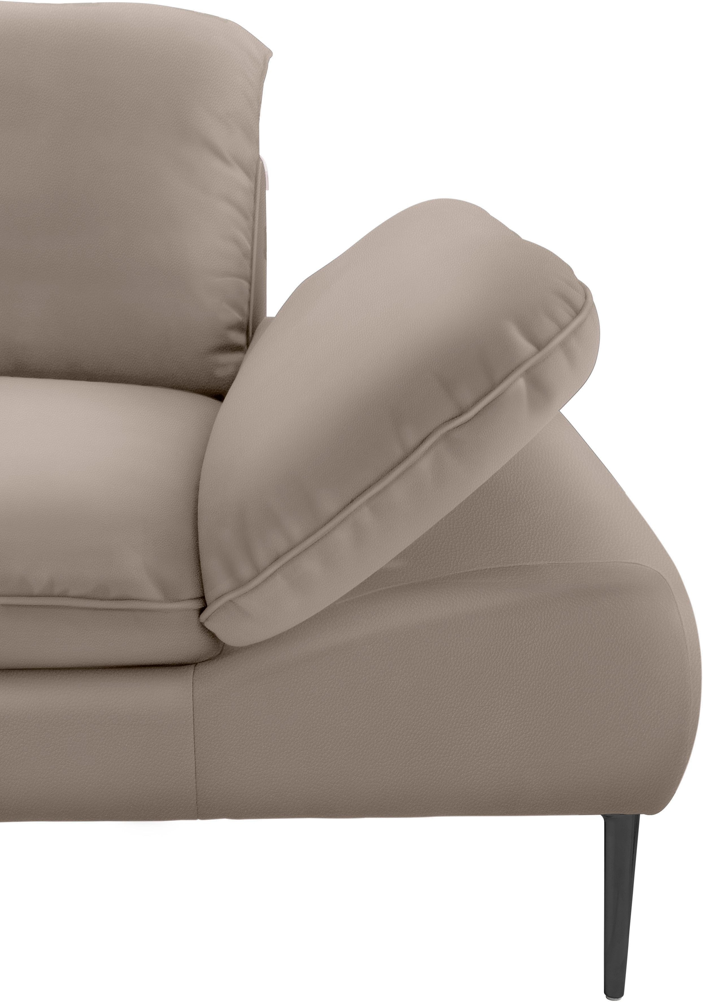 W.SCHILLIG Ecksofa »enjoy&MORE, Designsofa, bequem, zeitlos und elegant, L-Form«, Sitztiefenverstellung, Füße schwarz pulverbeschichtet, Breite 340 cm