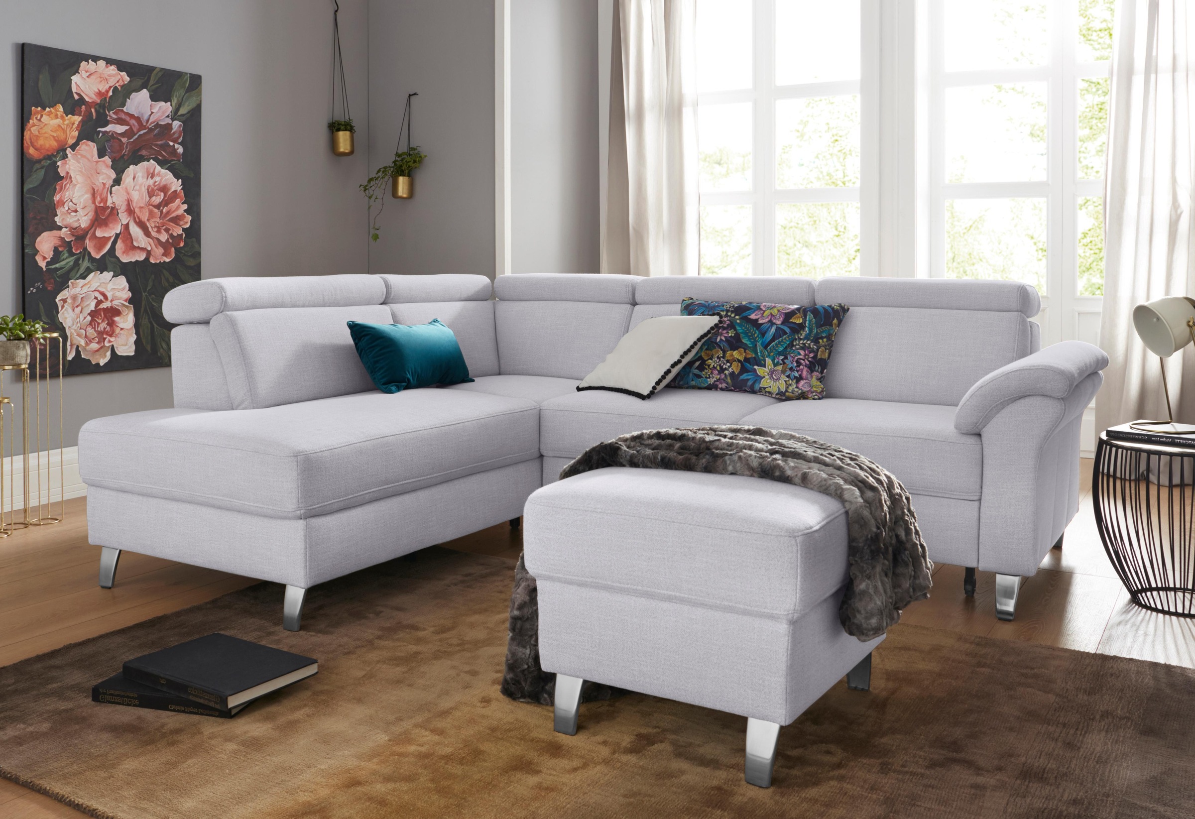 sit&more Ecksofa »Arngast L-Form« inklusive Kopfteilverstellung und Federke günstig online kaufen