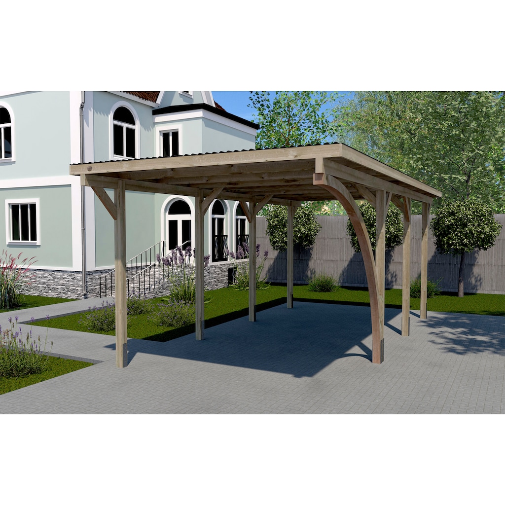 weka Einzelcarport »606 A Gr.2«, Holz, 250 cm, braun