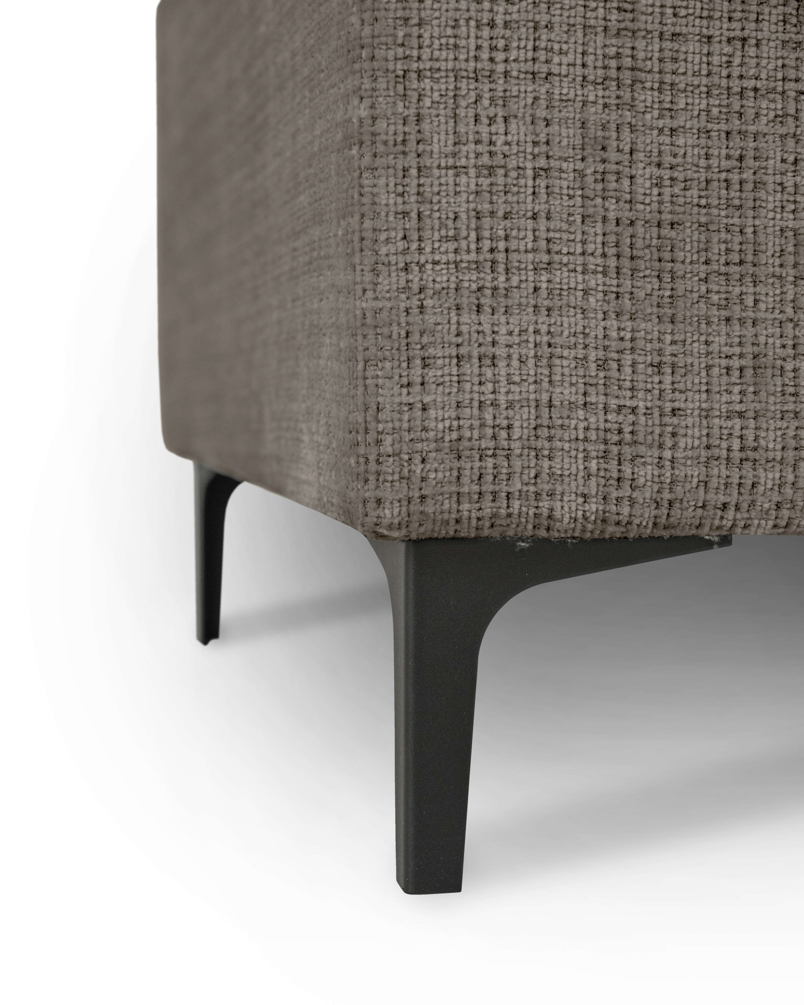 Places of Style 2-Sitzer »Kompaktsofa Oland, Struktur, Flachgewebe, Luxus-Microfaser, Boucle«, 164 cm, Wellenunterfederung, Skandi-Design, Metallfüße
