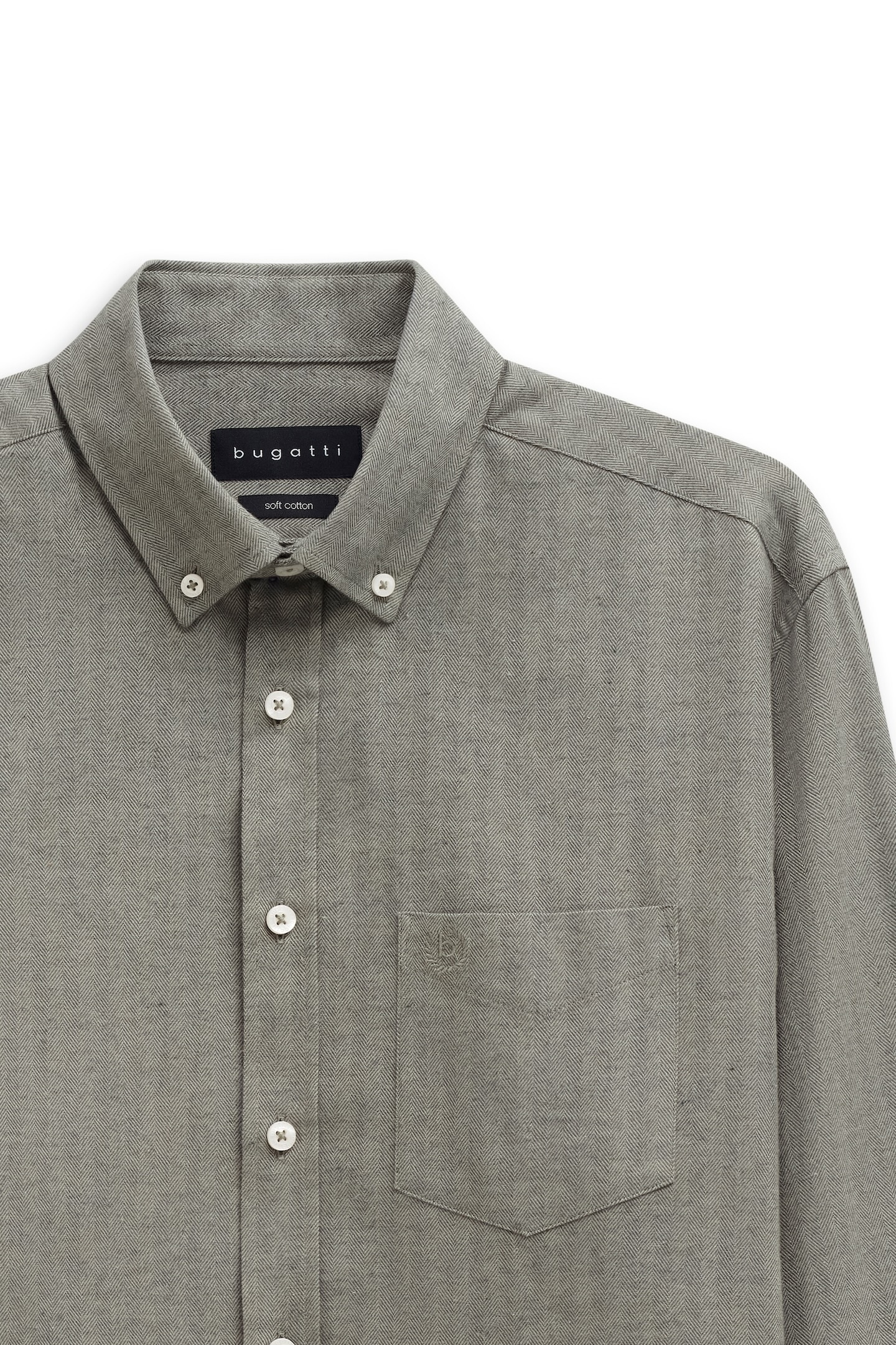 bugatti Langarmhemd »Soft Cotton«, im Modern Fit mit Button-Down Kragen