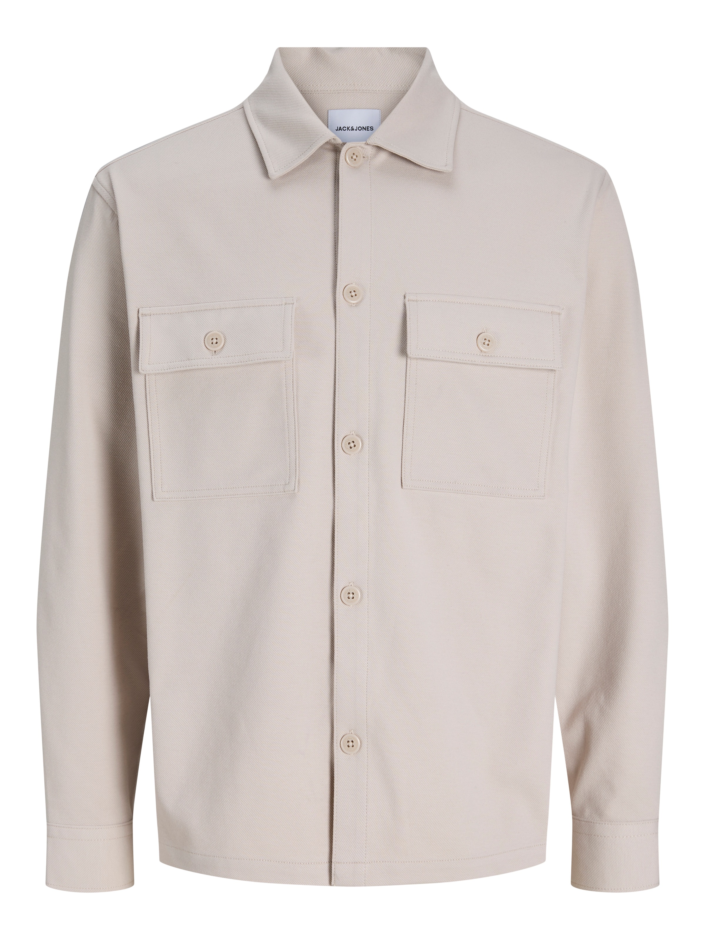 Jack & Jones Langarmhemd »JJWILLIAM SWEAT OVERSHIRT LS NOOS« Materialmix, Sweatmaterial, locker geschnitten