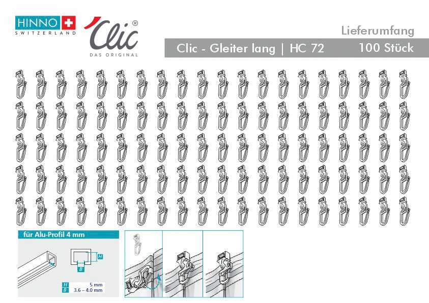 HINNO Klick-Gleiter »hinno-clic HC72«, (20 St.), HINNO Clic-Gleiter jetzt  im %Sale
