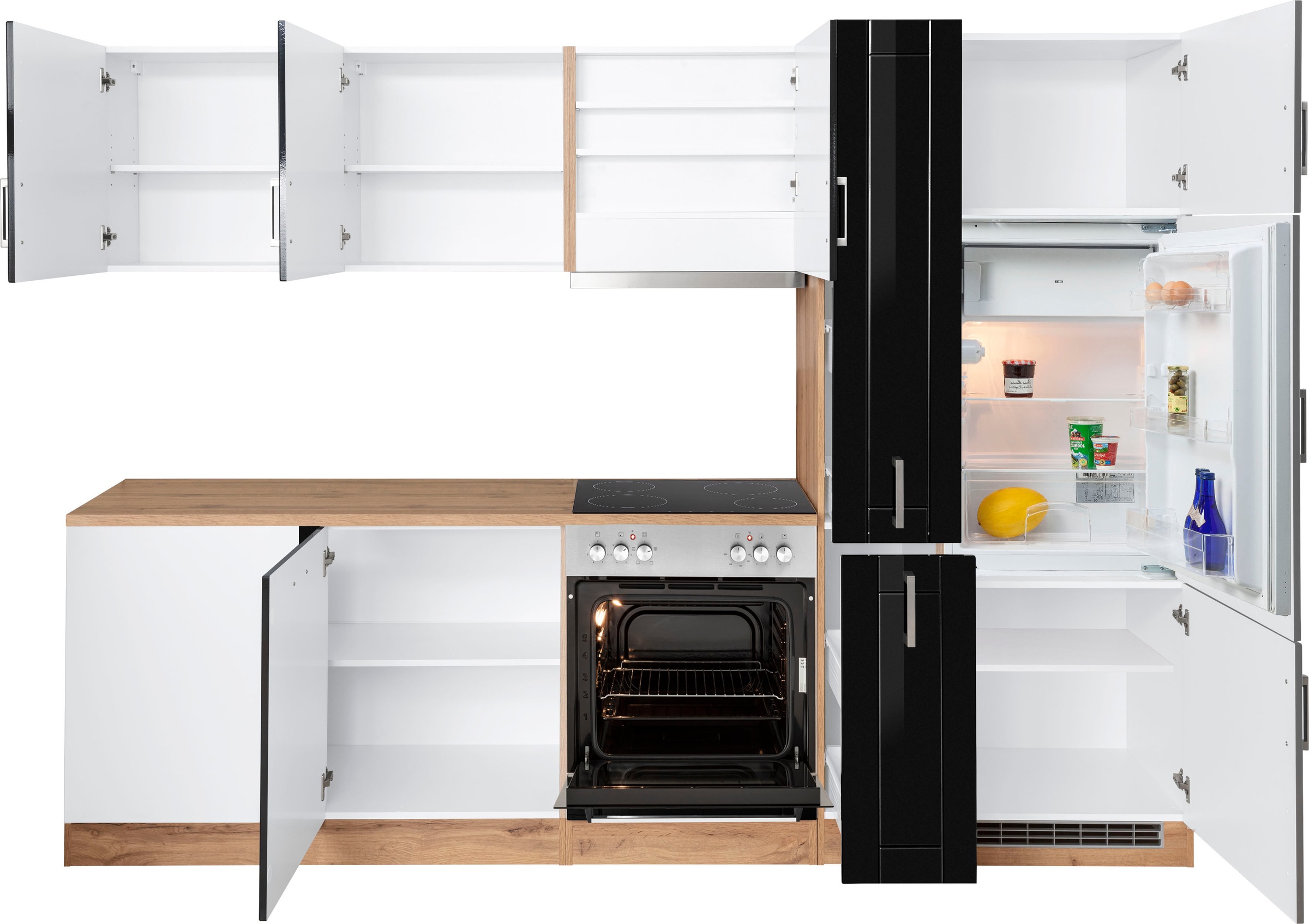 KOCHSTATION Winkelküche »KS-Tinnum«, mit E-Geräten, Stellbreite 240/270 cm