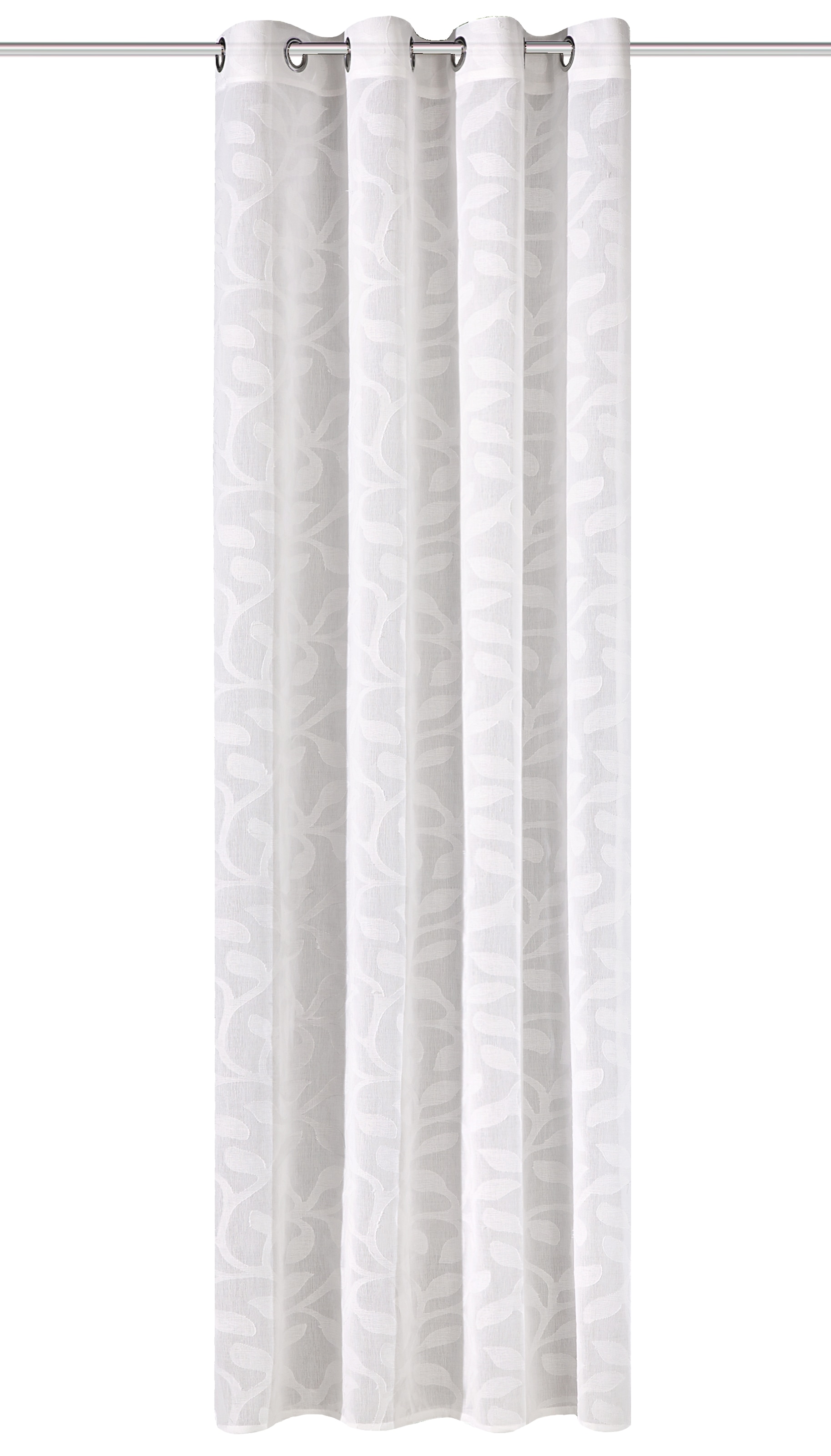 HOME WOHNIDEEN Vorhang »PIXEL« Ösen 1 Stk. tlg. Ösenschal Leinenoptik Scherlimusterung