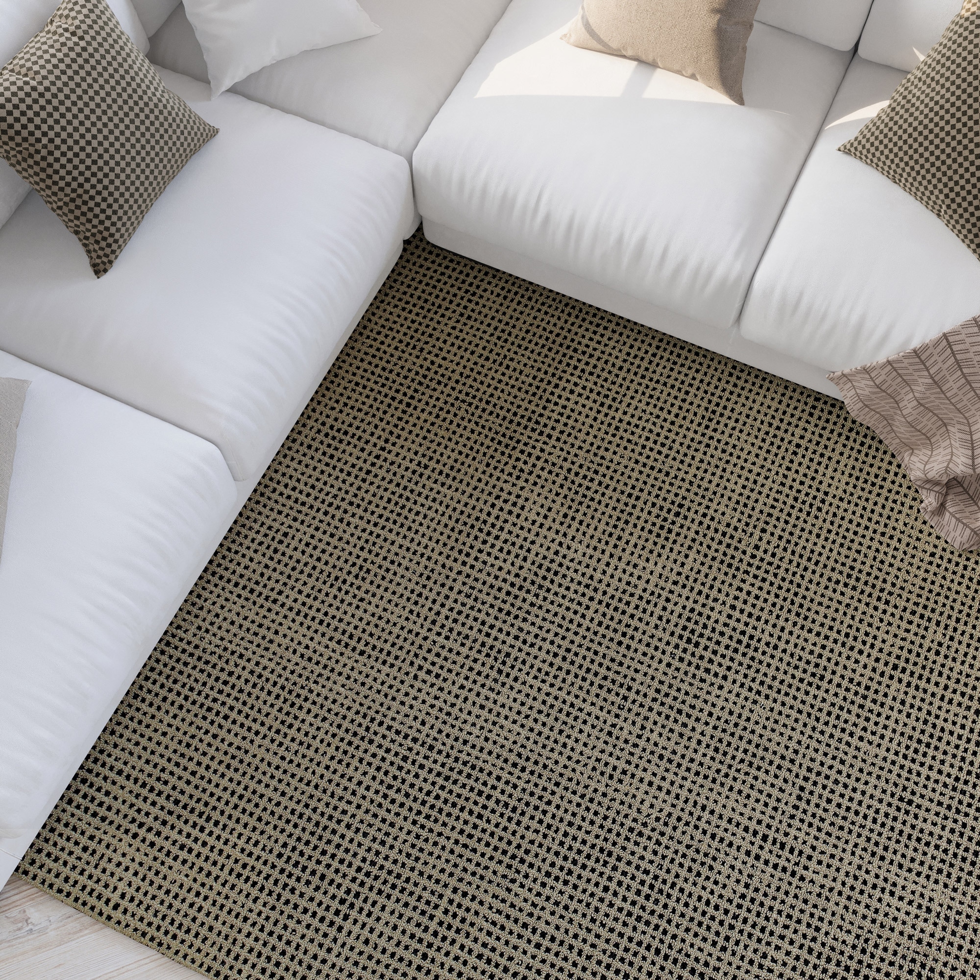 Wecon home Teppich »Hamptons TWENTYNINE« rechteckig 10 mm Höhe Läufer, Kurzflor, Wohnzimmer, Schlafzimmer, elegant, robust, Karo