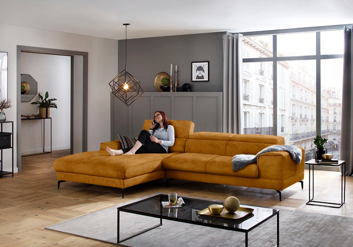 W.SCHILLIG Ecksofa »piedroo, Designsofa mit tollem Sitzkomfort, L-Form«, Ko günstig online kaufen