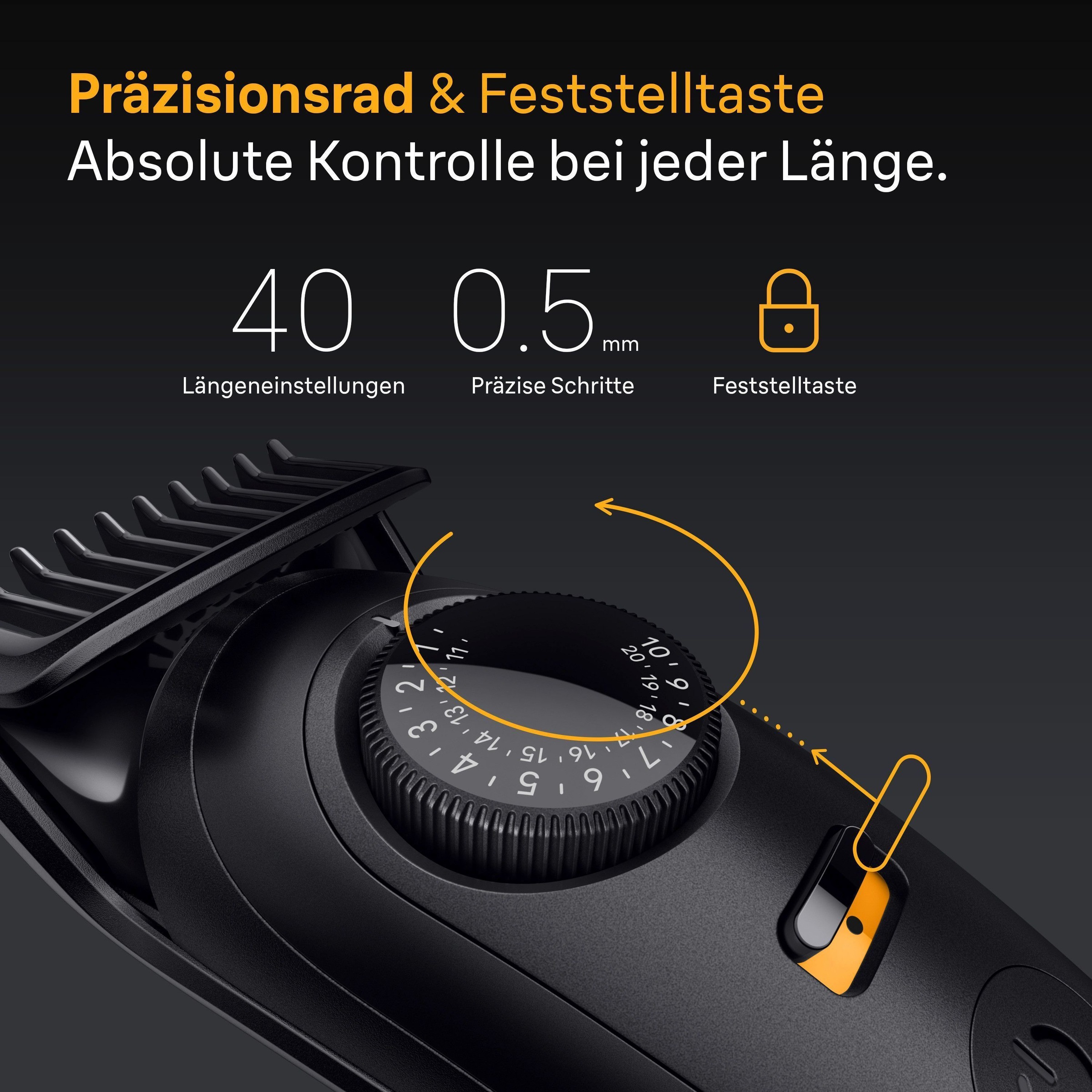 Braun Haarschneider »Barttrimmer BT5520«, ultrascharfe Klinge, 120 Min Akkulaufzeit, 40 Längeneinstellungen