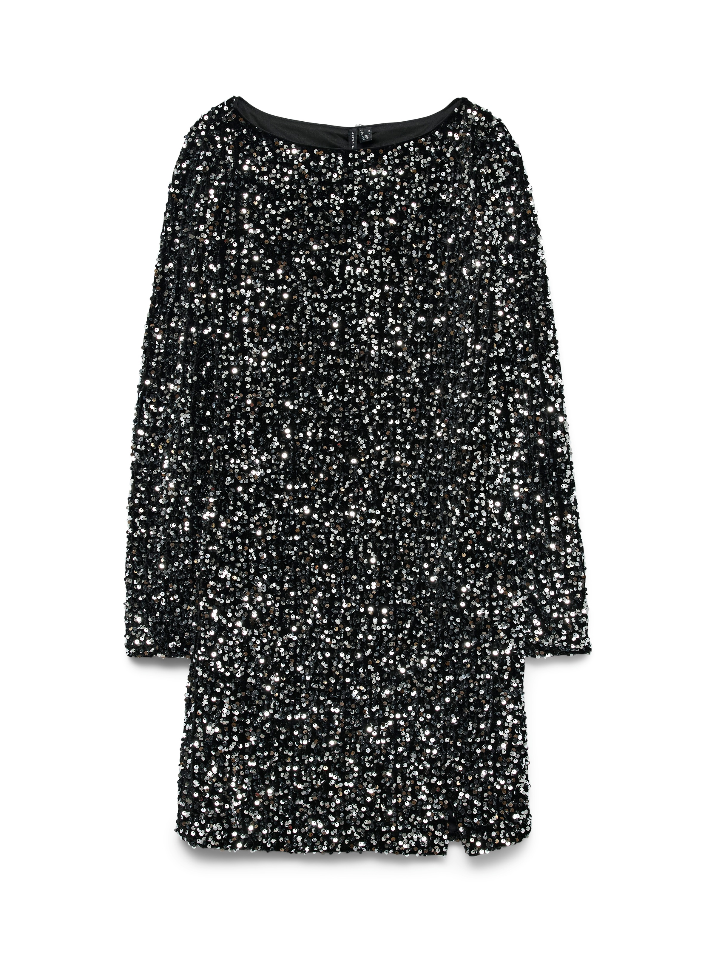 Vero Moda Midikleid »VMBELLA LS SHORT SQ DRESS JRS GA« Partykleid, festlich, mit Pailletten