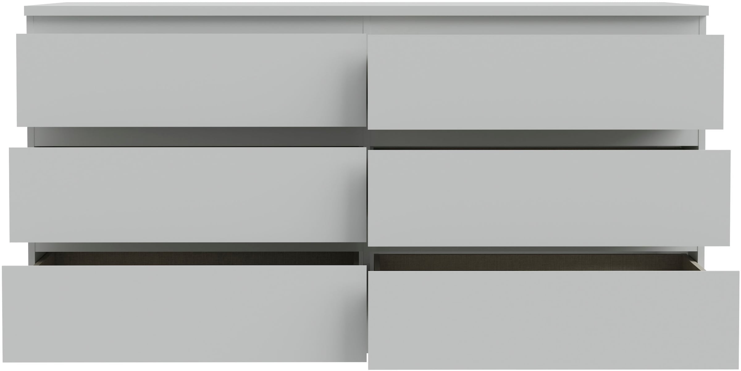 FORTE Kommode »Edmore«, große Kommode, grifflose Front, Stauraum, 6 Schubladen