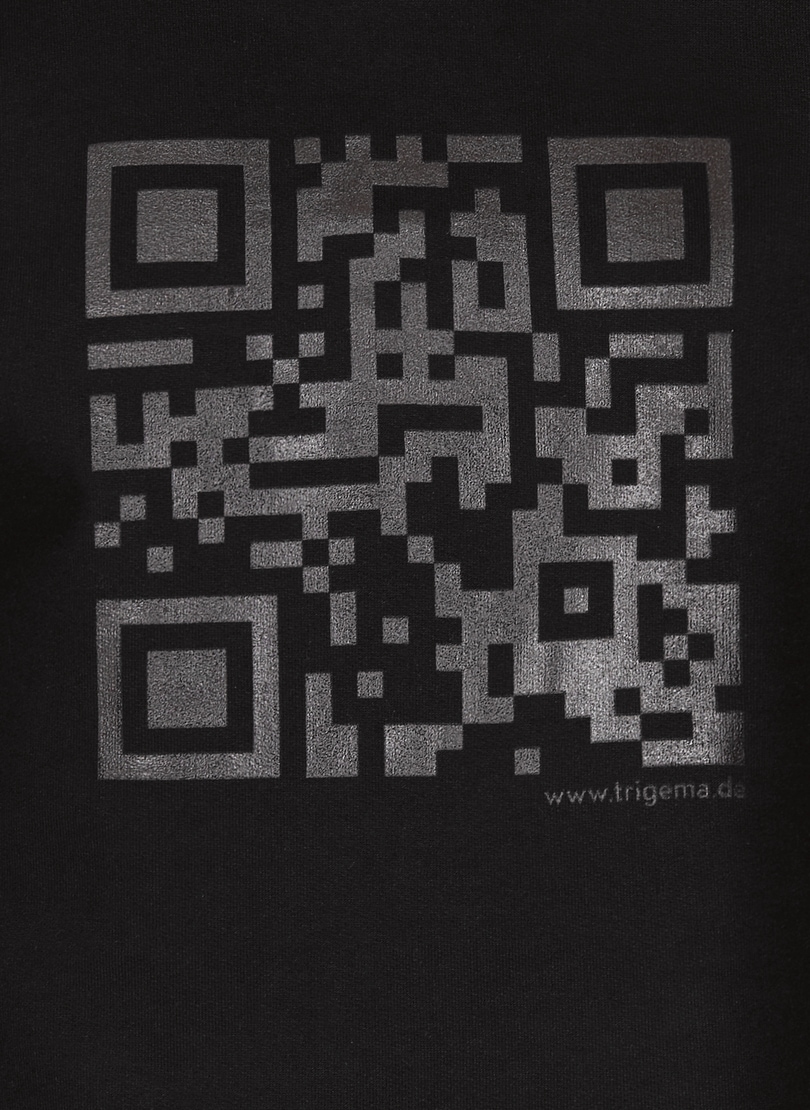 Trigema Sweatshirt »TRIGEMA Kapuzenpullover QR-Code-Muster« mit kaufen