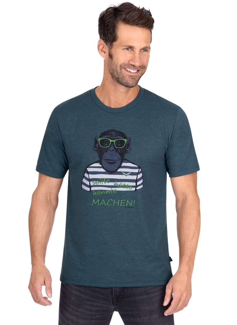 Trigema T-Shirt »TRIGEMA T-Shirt mit großem Affen-Aufdruck« online kaufen | Sport-T-Shirts