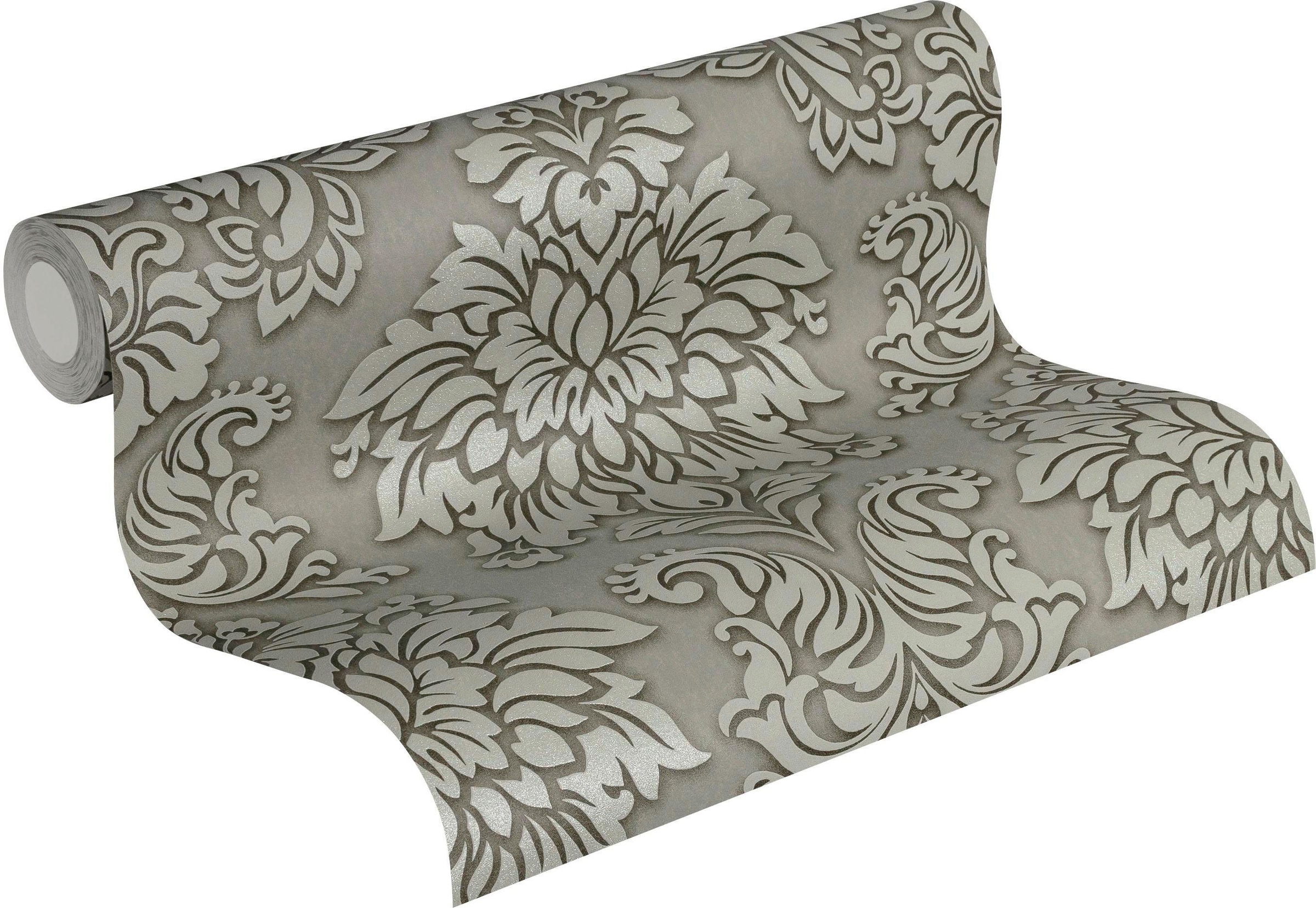 living walls Vliestapete »Metropolitan Stories Lizzy London«, Barock-ornamental-gemustert, Ornament Tapete Barock Metallic Tapeten Wohnzimmer Schlafzimmer Küche