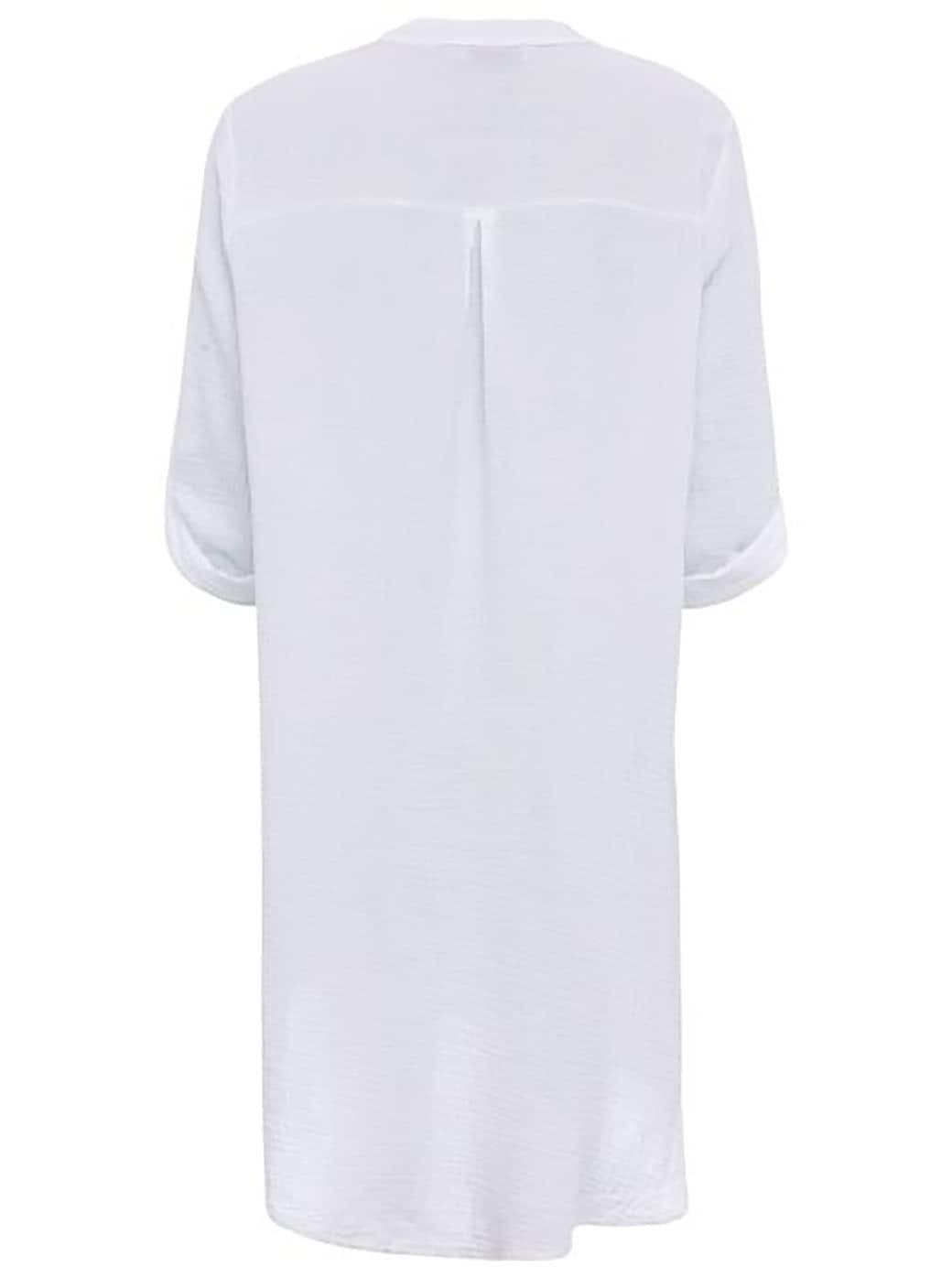 Zwillingsherz Kurzarmbluse »Tunika "Rom"«, mit verlängerter Rückenpartie, V-Neck und Turn-Up Ärmel