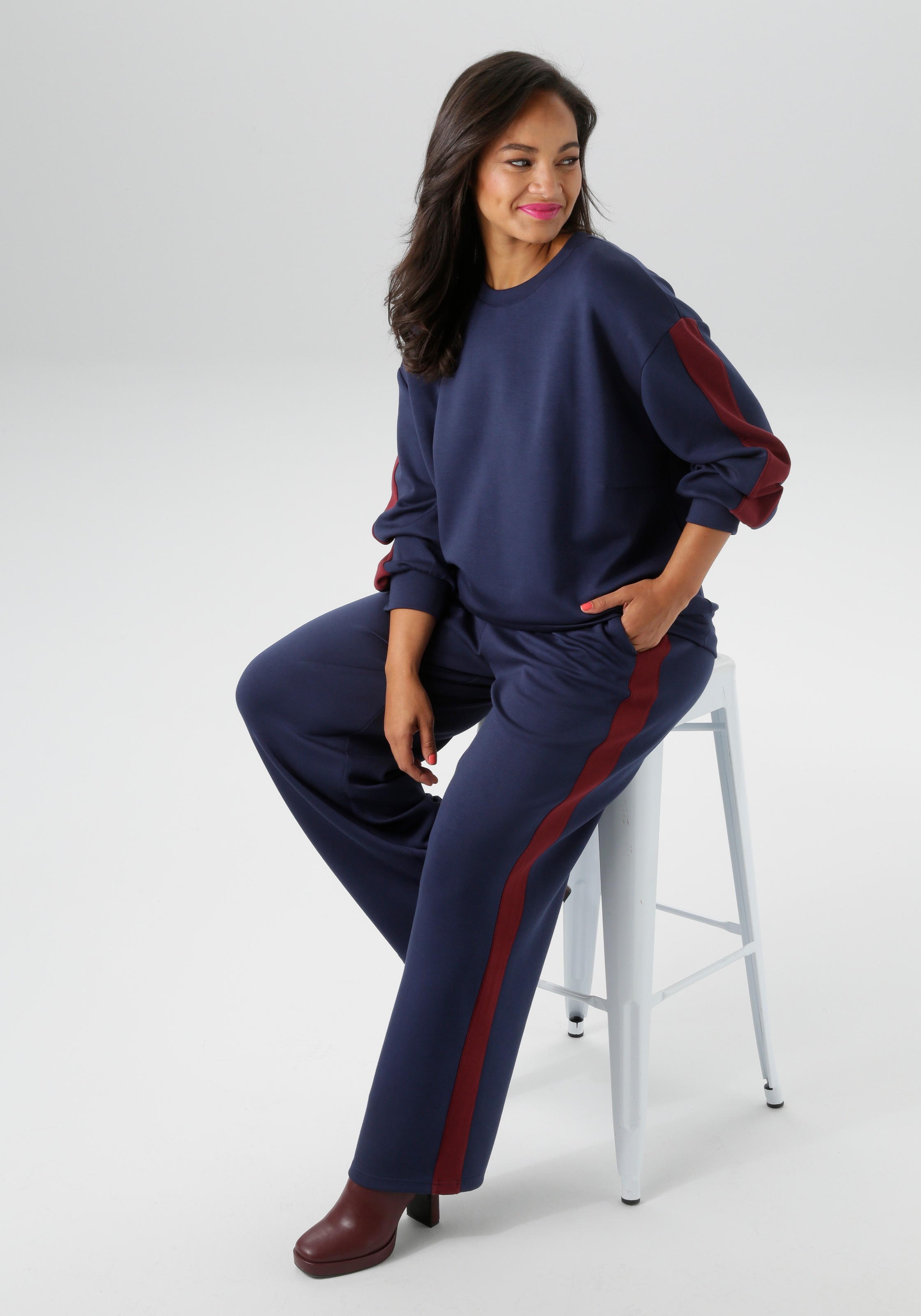 Aniston PLUS Sweathose, aus super weichen, elastischen Jersey-Qualität - NEUE KOLLEKTION