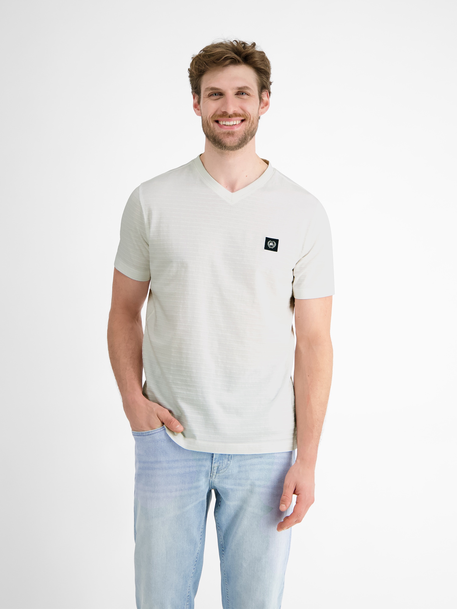 LERROS T-Shirt »LERROS Herren T-Shirt mit V-Ausschnitt«