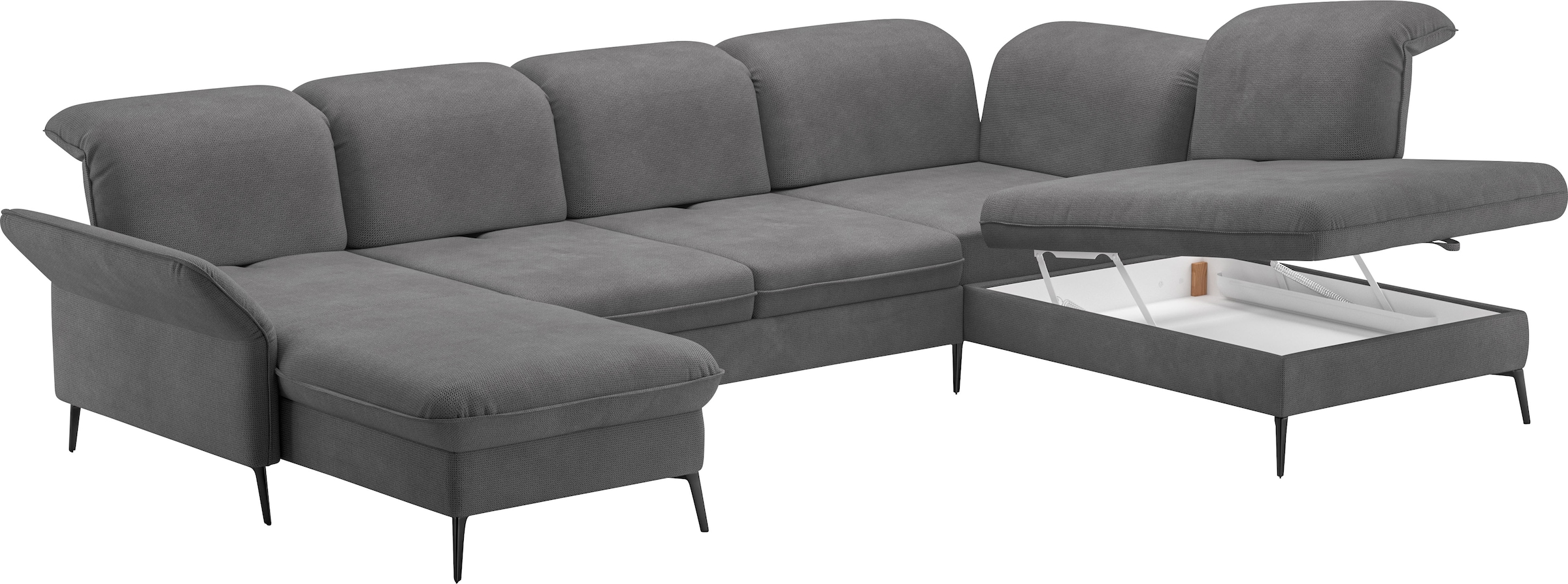 sit&more Wohnlandschaft »Emely«, mit Sitztiefenverstellung optional mit Bettfunktion und Bettkasten