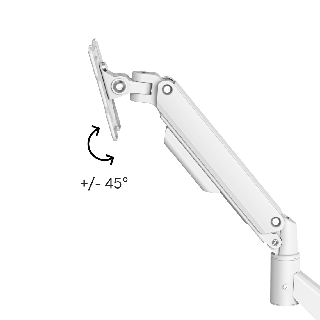 Hama Monitor-Halterung »Monitorhalterung höhenverstellbar für 17 bis 35 Zoll Monitore« bis 89 cm Zoll Gasfeder, 360° Rotation, Kabelmanagement, VESA, Klemmmontage