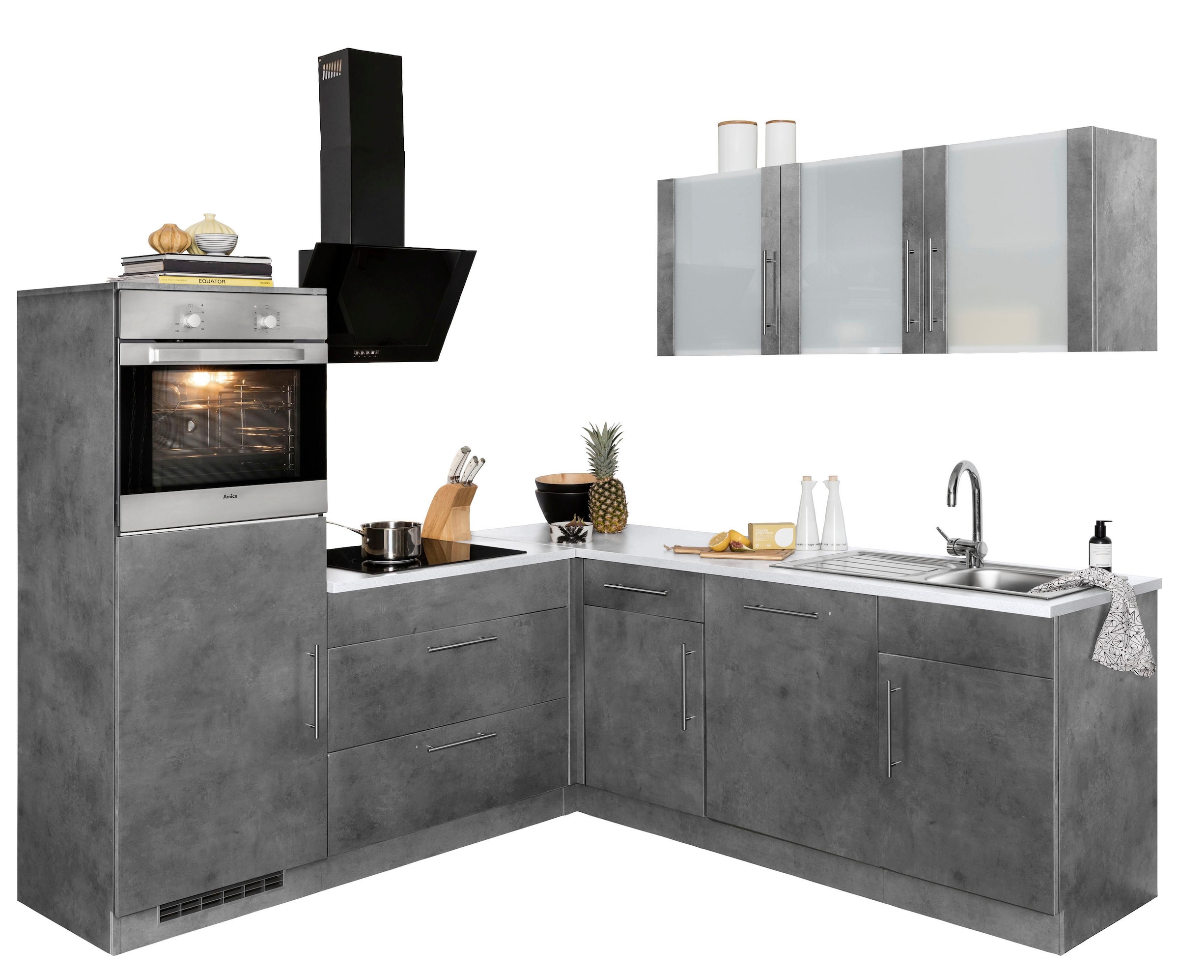 wiho Küchen Winkelküche »Cali«, ohne E-Geräte, Stellbreite 210 x 220 cm  jetzt im %Sale