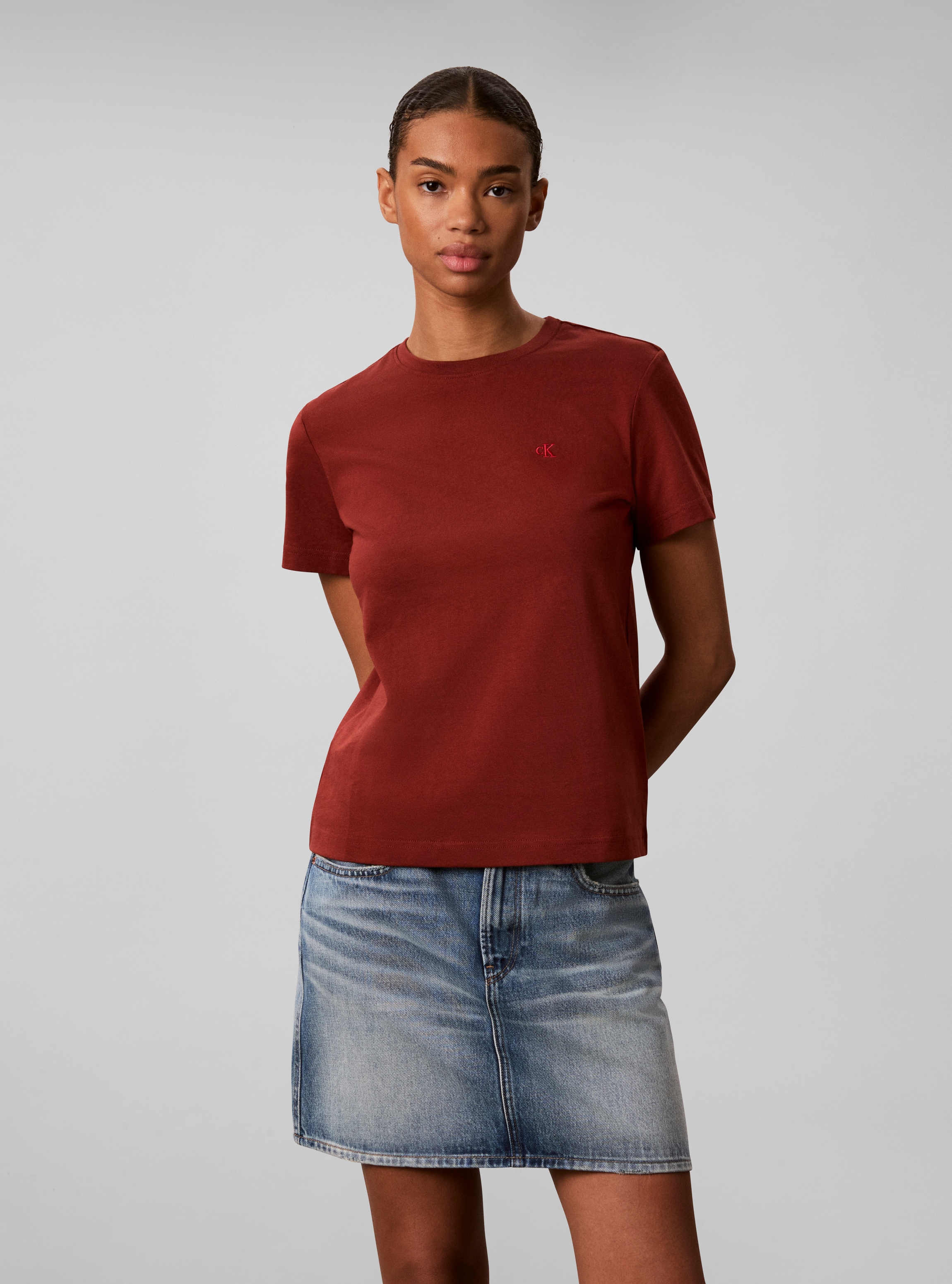 Calvin Klein T-Shirt »SS MONOGRAM CREW TEE« Mit Rundhalsausschnitt