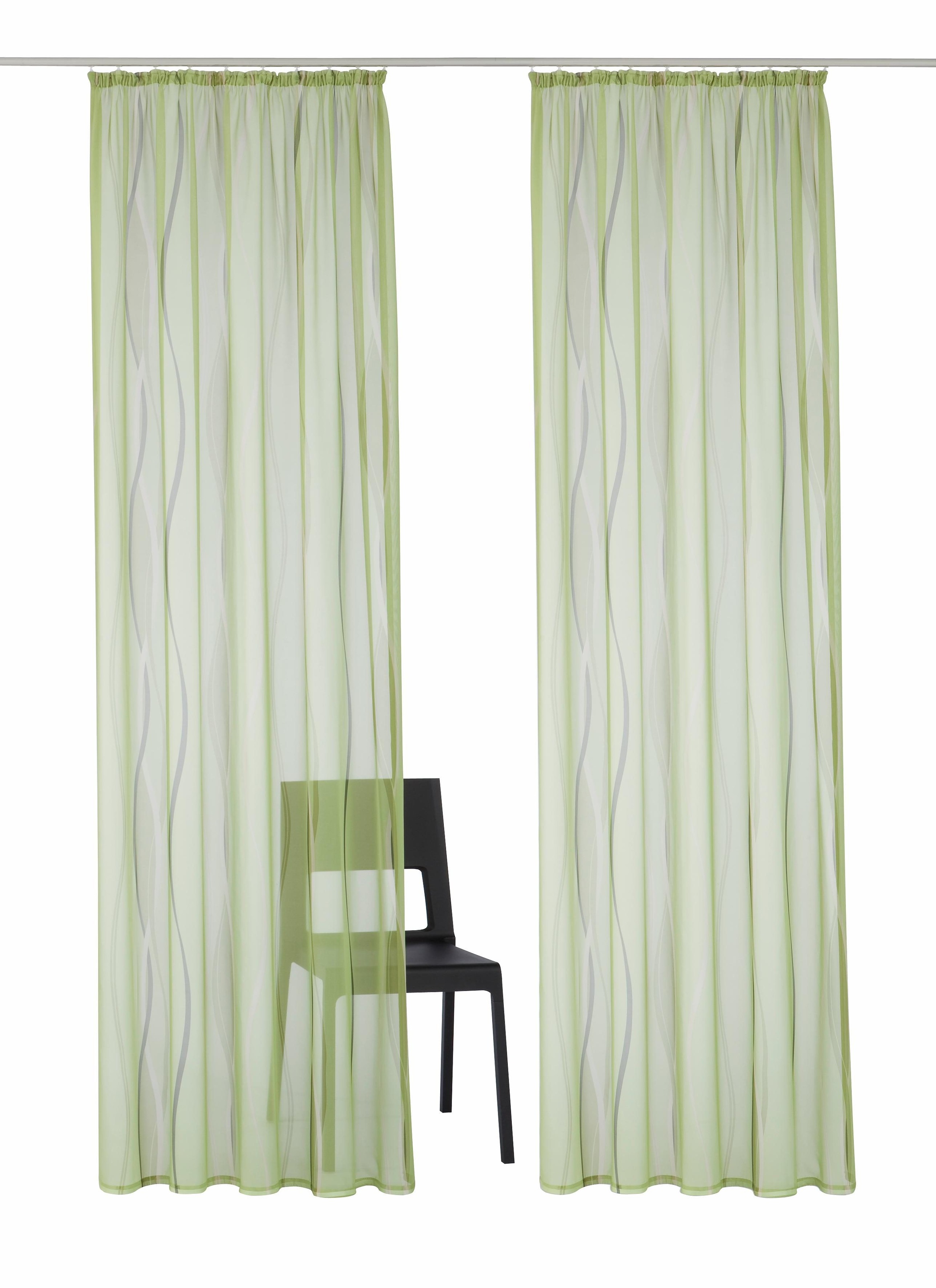 my home Gardine »Dimona«, (2 St.), 2er-Set, transparent, Voile, Polyester günstig online kaufen