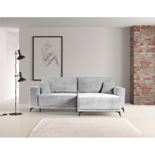 »Scandic«, online in kaufen Ecksofa Schlaffunktion Cord, Moderne WERK2 Eckcouch Bettkasten & mit Sofa